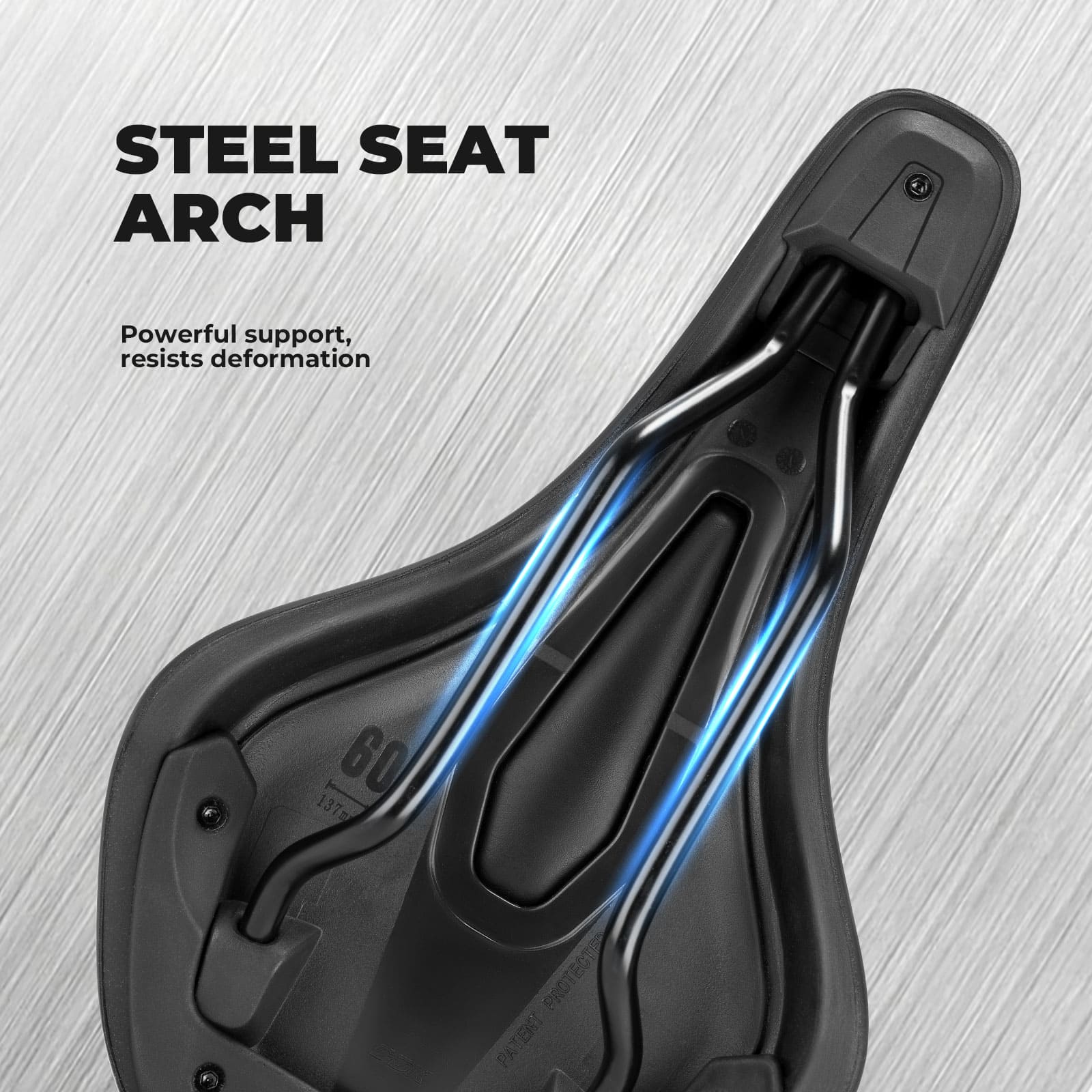 ROCKBROS eco-friendly PVC leather comfortable bike saddle with ventilation groove for road cycling and daily riding