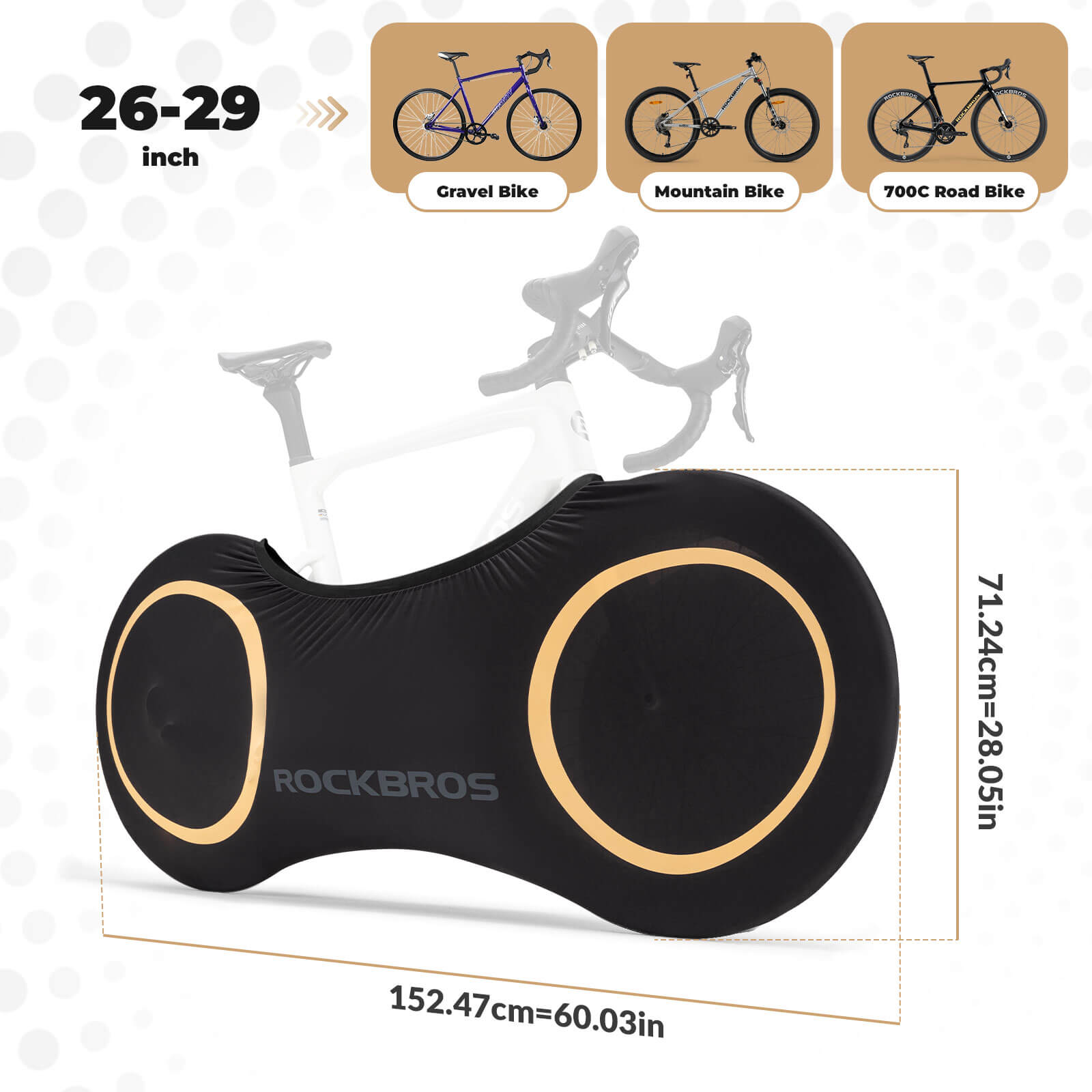 ROCKBROS elastic bike saddle dust cover for indoor storage and dust protection