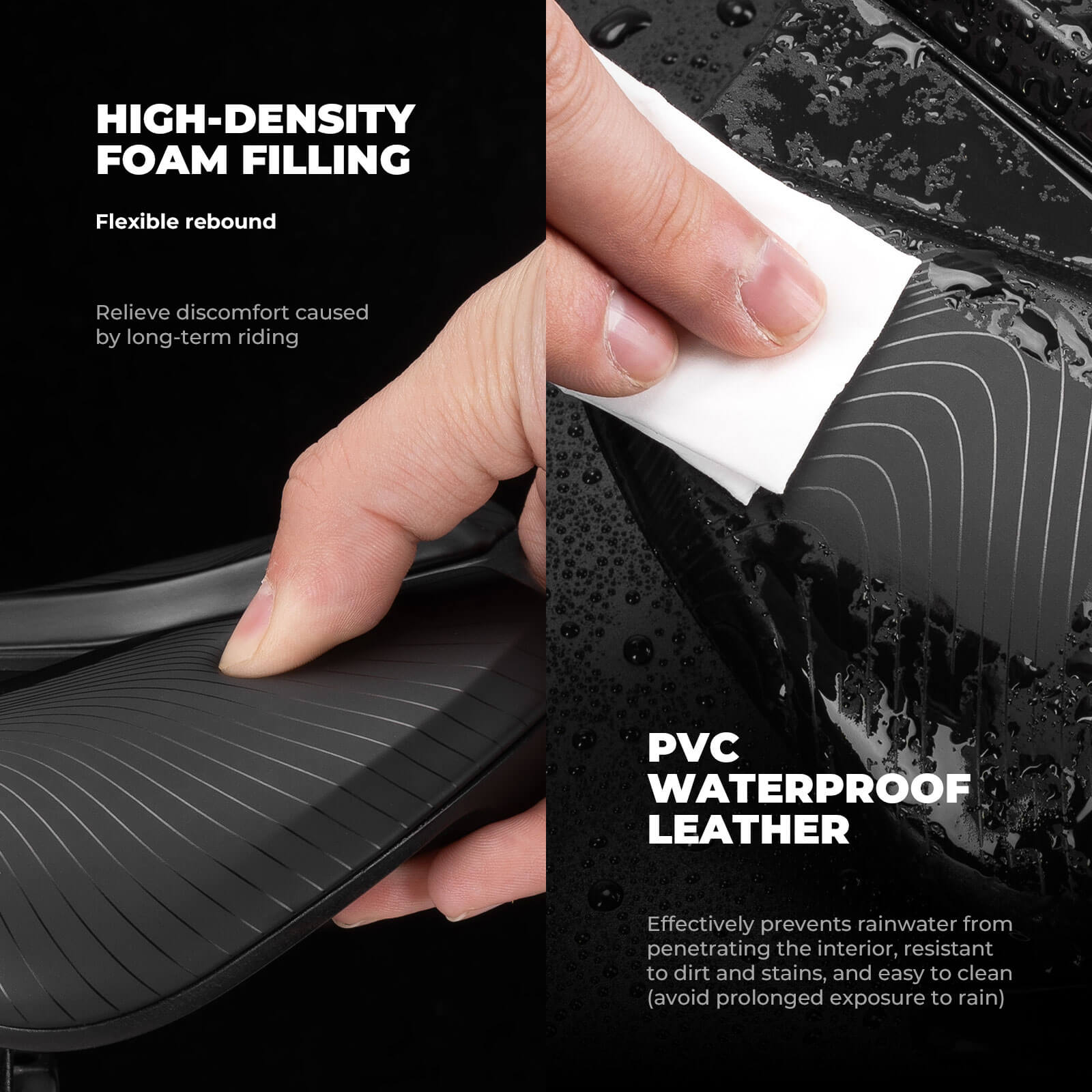 ROCKBROS Ergonomic Bike Seat with Ventilation, Chromoly Rails, and Foam Padding for Comfort