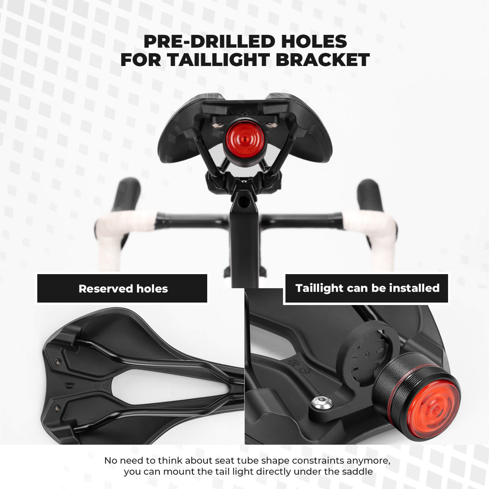 ROCKBROS Ergonomic Bike Seat with Ventilation, Chromoly Rails, and Foam Padding for Comfort