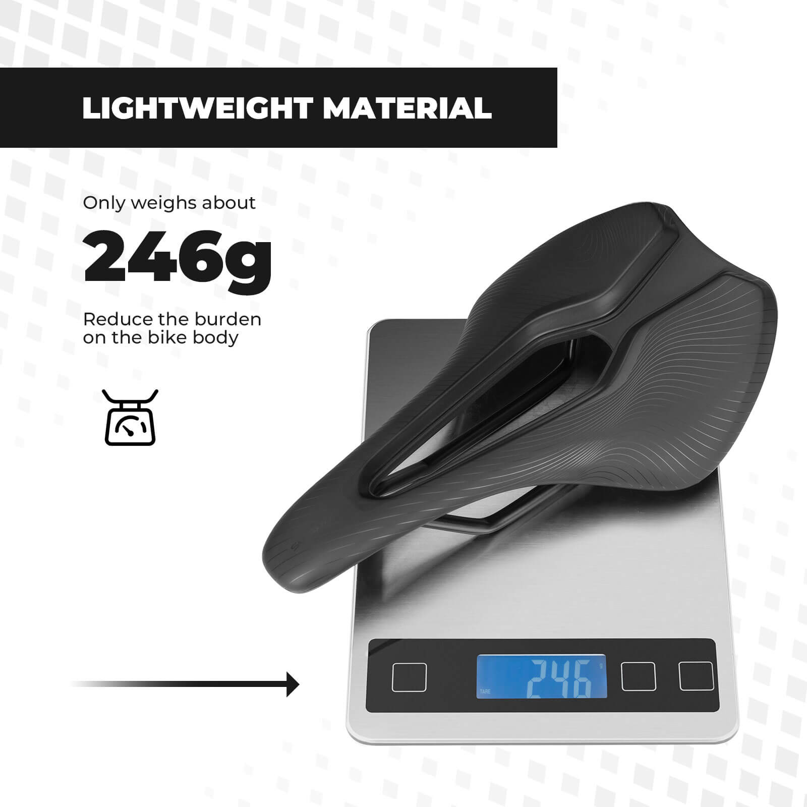 ROCKBROS Ergonomic Bike Seat with Ventilation, Chromoly Rails, and Foam Padding for Comfort