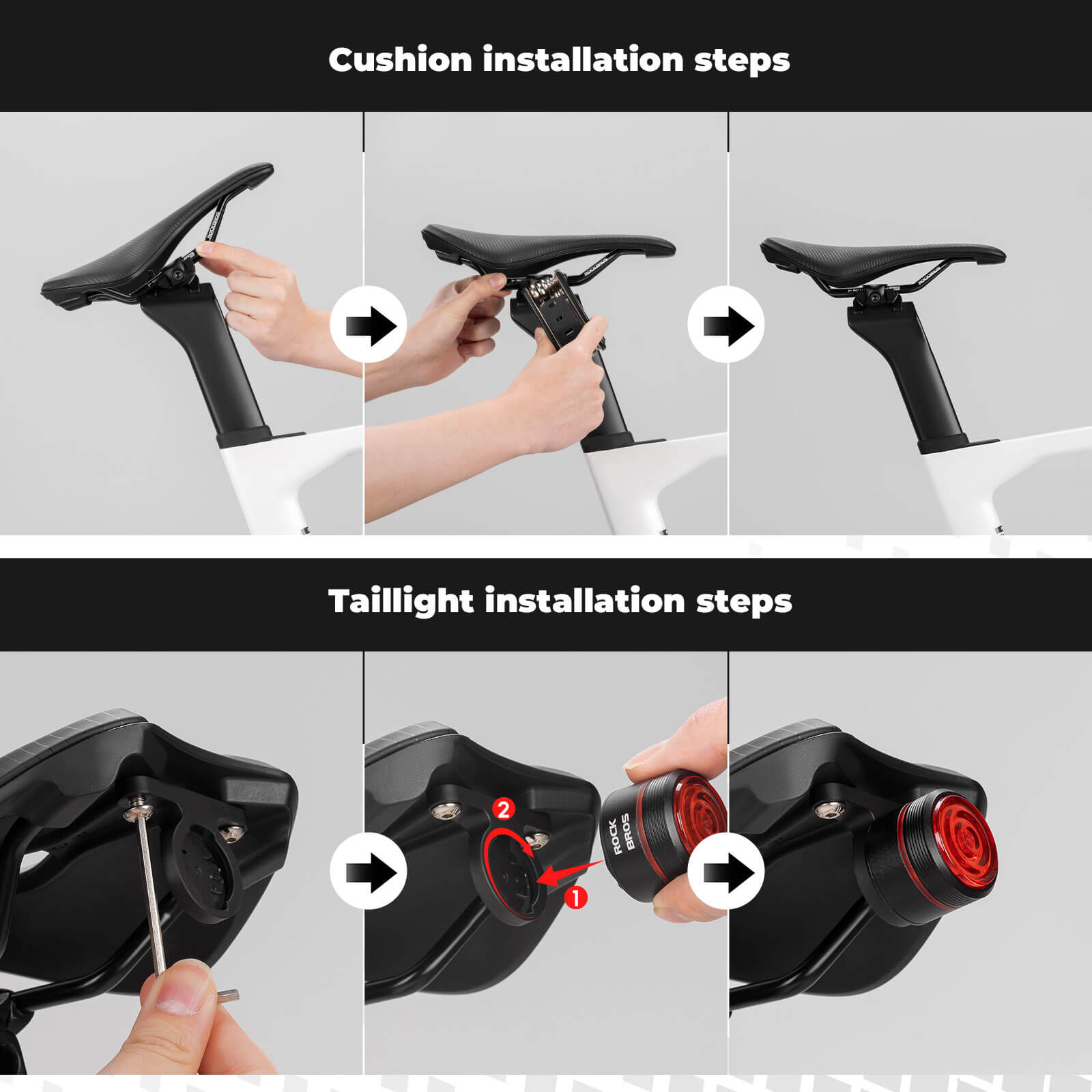 ROCKBROS Ergonomic Bike Seat with Ventilation, Chromoly Rails, and Foam Padding for Comfort