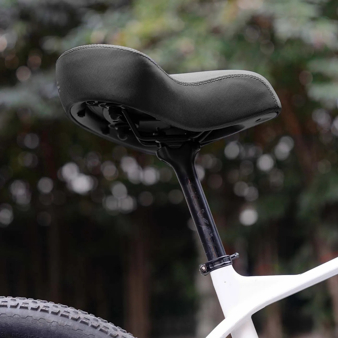 ROCKBROS extra wide bike seat cushion with thick padding for comfortable long rides