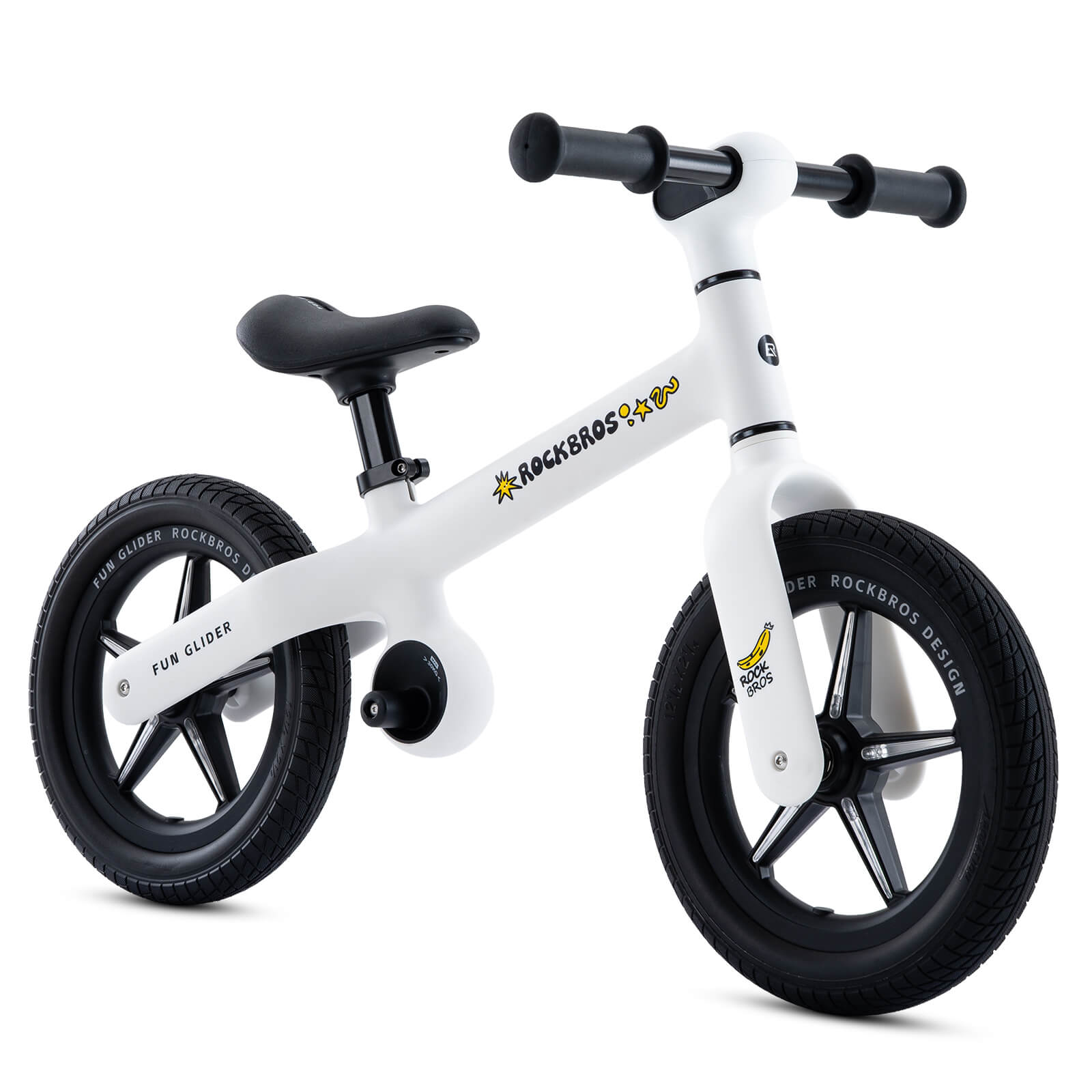 ROCKBROS FGD-P2 kids balance bike 12 inch in white color
#Color_White