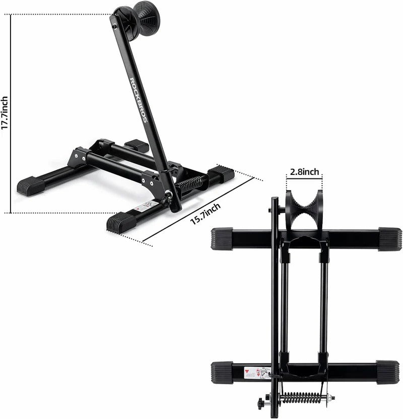 ROCKBROS foldable bike stand portable bicycle rack for easy storage and stable bike support