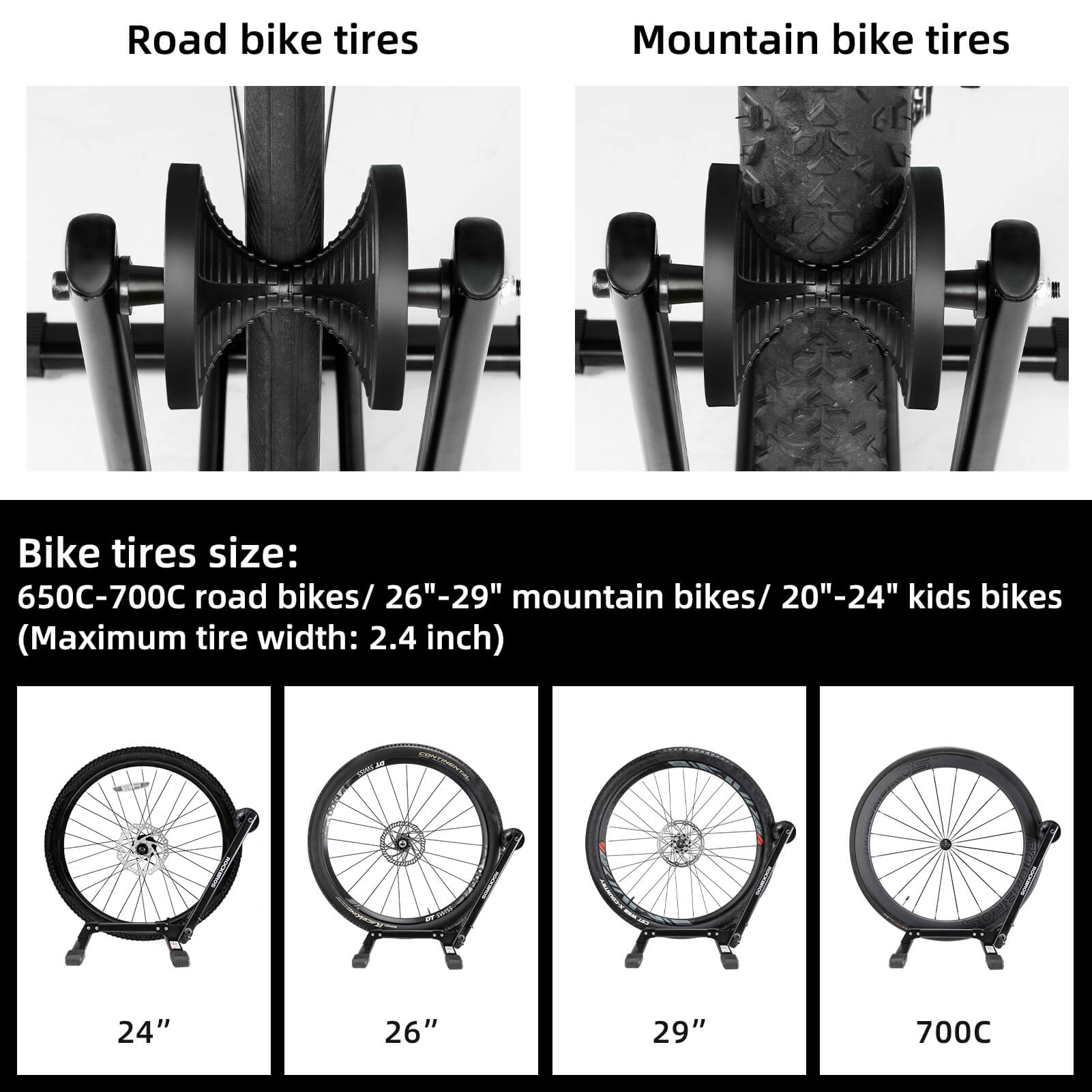 ROCKBROS foldable bike stand with stable frame design