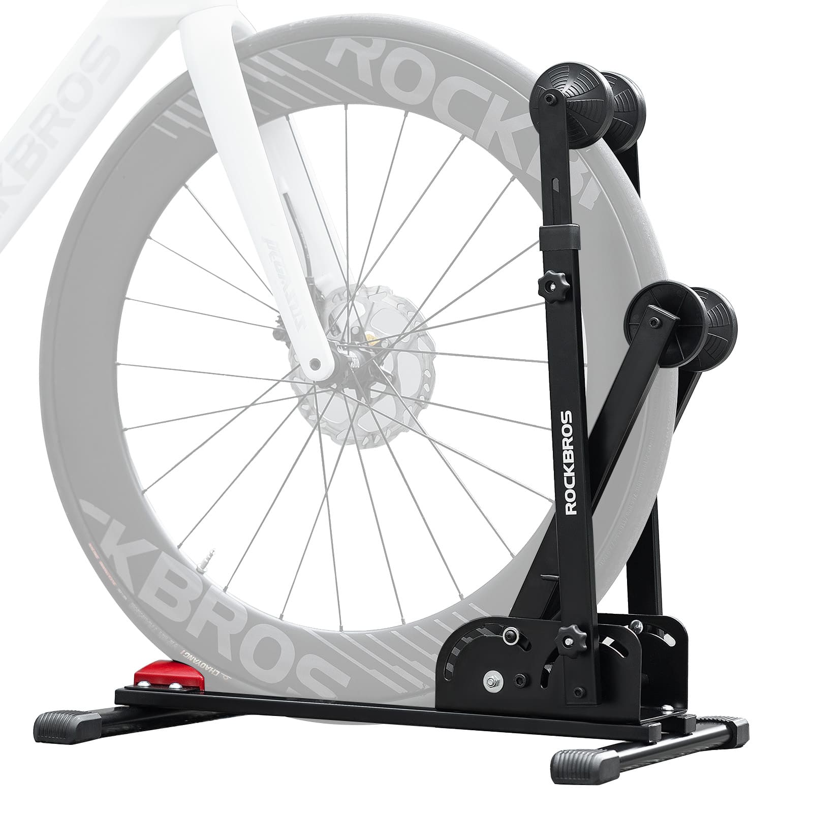 Rockbros Foldable Carbon Steel Bike Stand Bicycle Parking Rack for Road Bikes and Mountain Bikes