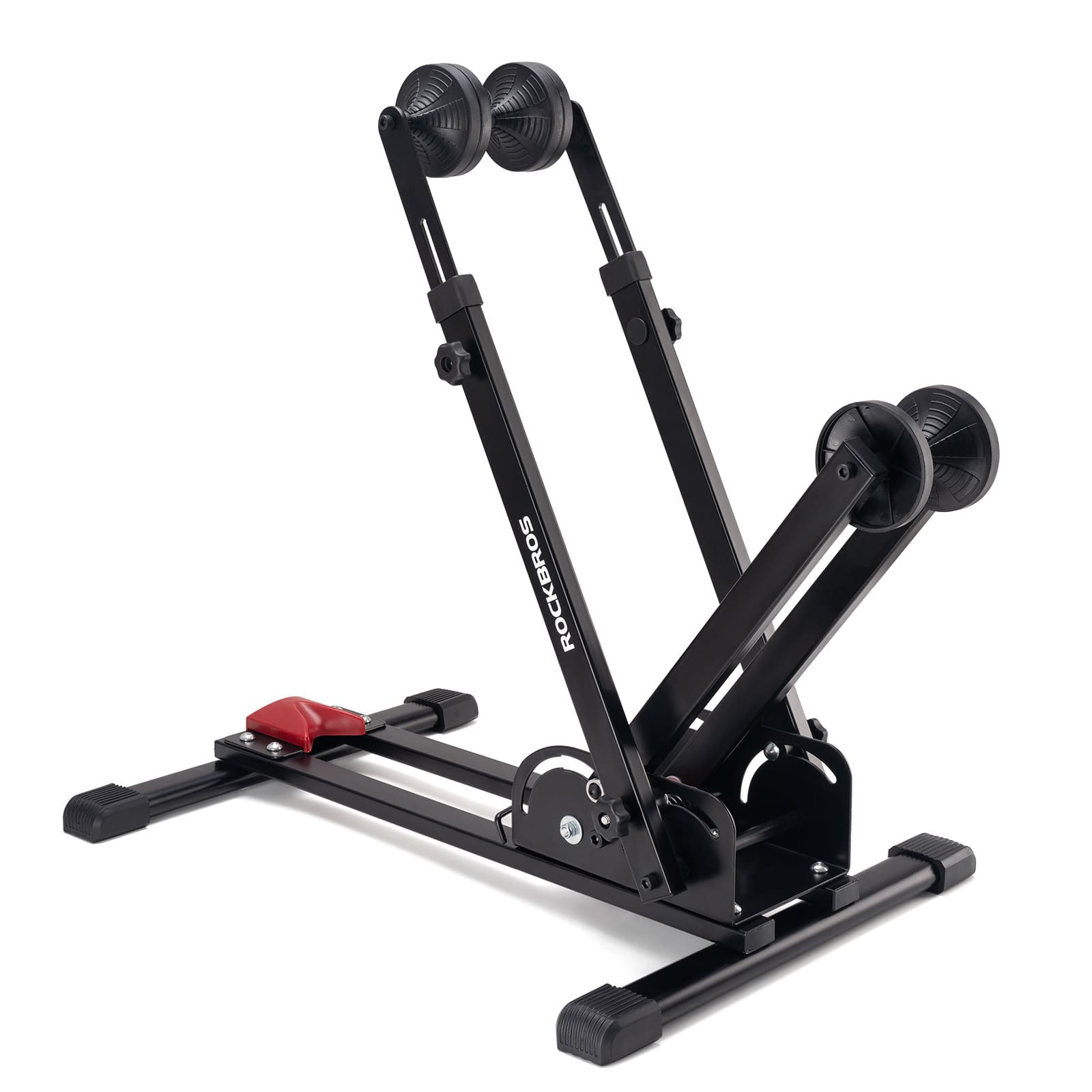 Rockbros Foldable Carbon Steel Bike Stand Bicycle Parking Rack for Road Bikes and Mountain Bikes