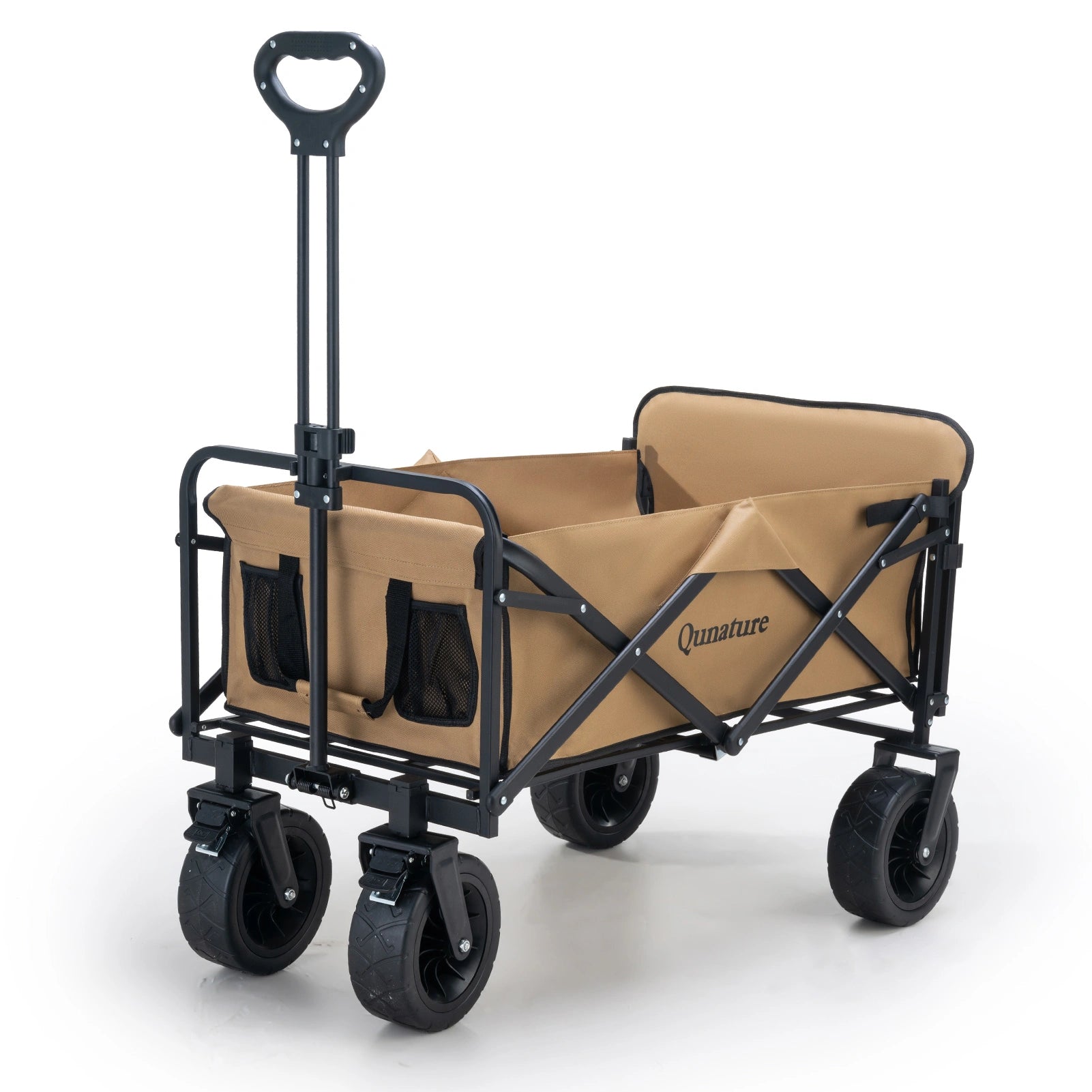 ROCKBROS 150L Foldable Camping Wagon with All-Terrain Wheels and Heavy-Duty Steel Frame