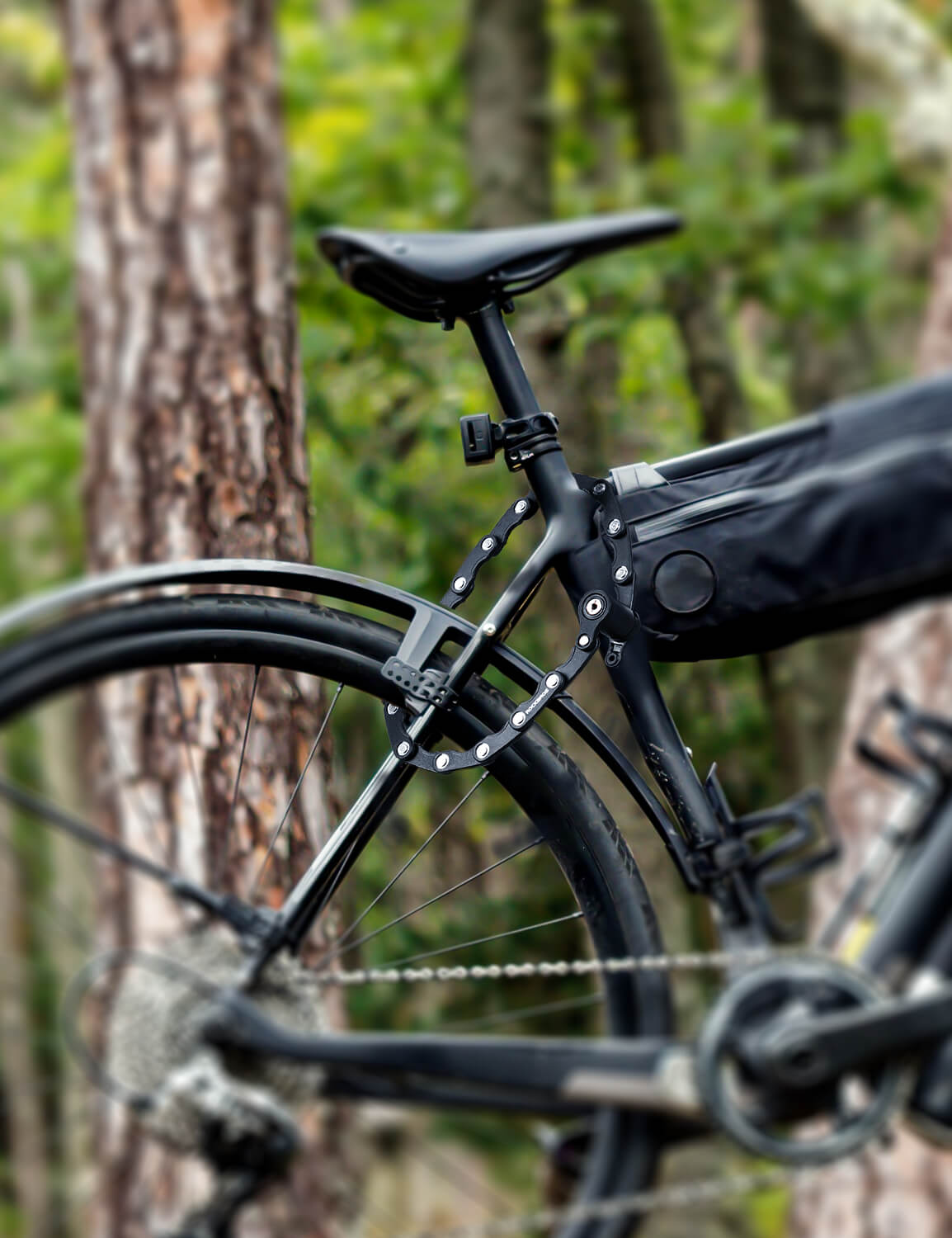 ROCKBROS folding bike lock with high security and durable steel design