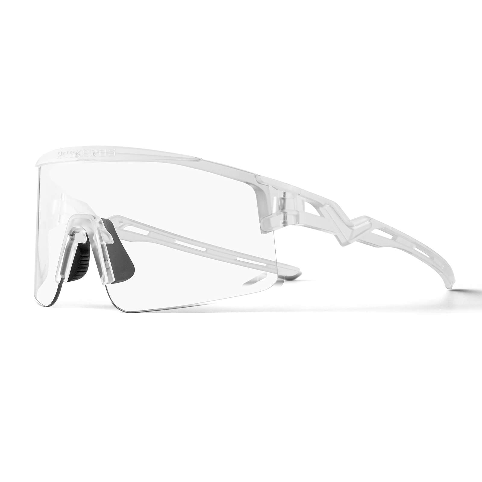 ROCKBROS half-frame photochromic cycling glasses with lightweight design, UV protection, anti-glare lenses
#Color_White(Anti-fog)