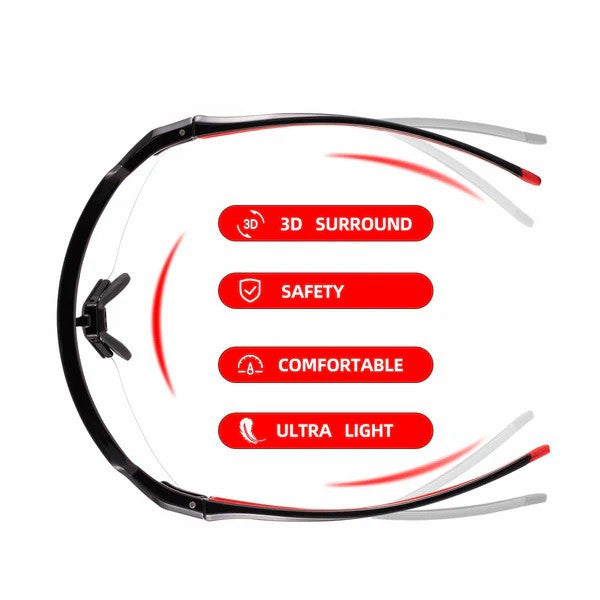 ROCKBROS Half Frame Photochromic Cycling Sunglasses with UV protection for outdoor riding
#Color_Red