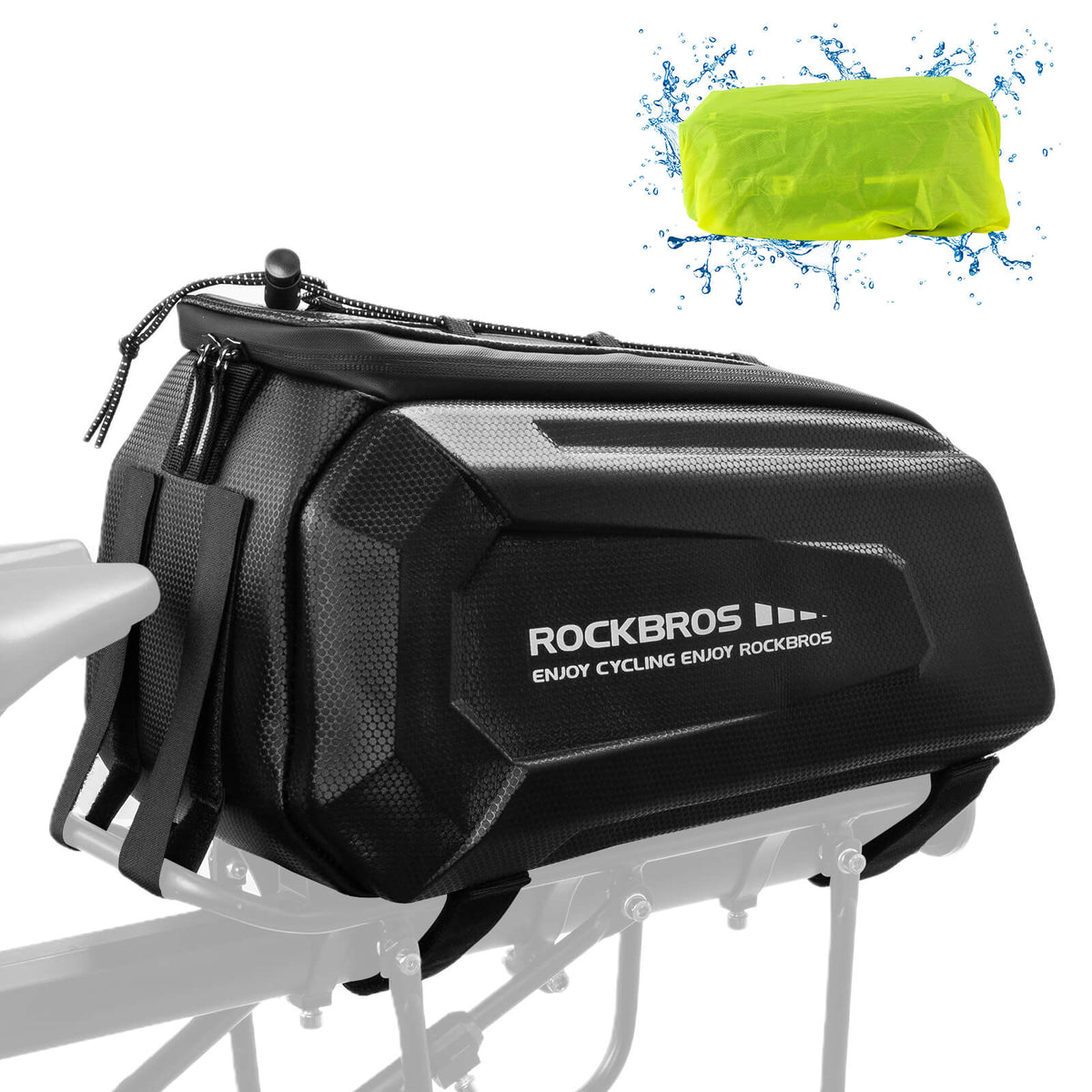 bicycle trunk bag rain cover ROCKBROS Hard Shell Bike Best Largemouth Bass Lures: Easy Attachment You don’t Color:Fruity Crush Blue-Grey