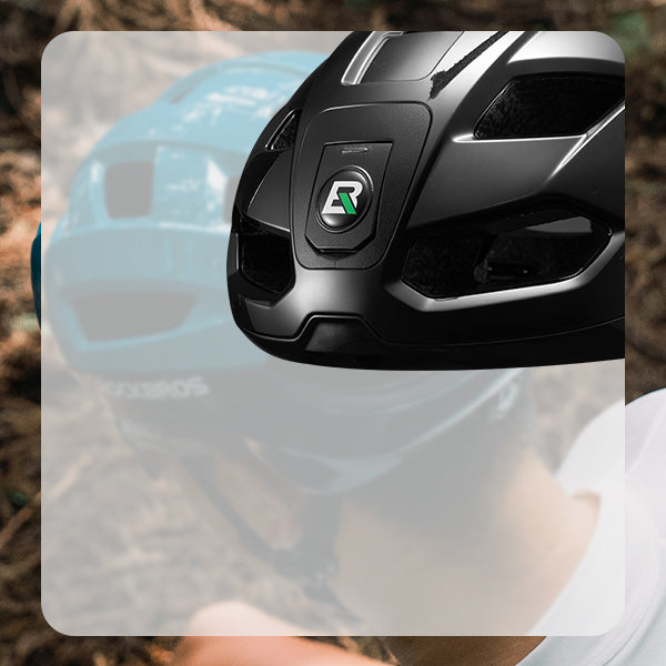 ROCKBROS smart bike helmet with 360-degree front and rear lights for enhanced night visibility