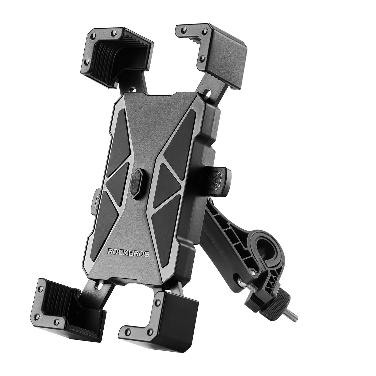 ROCKBROS HW-180 bike phone holder mounted on bicycle handlebar, secure phone mount for cycling
#Color_Black