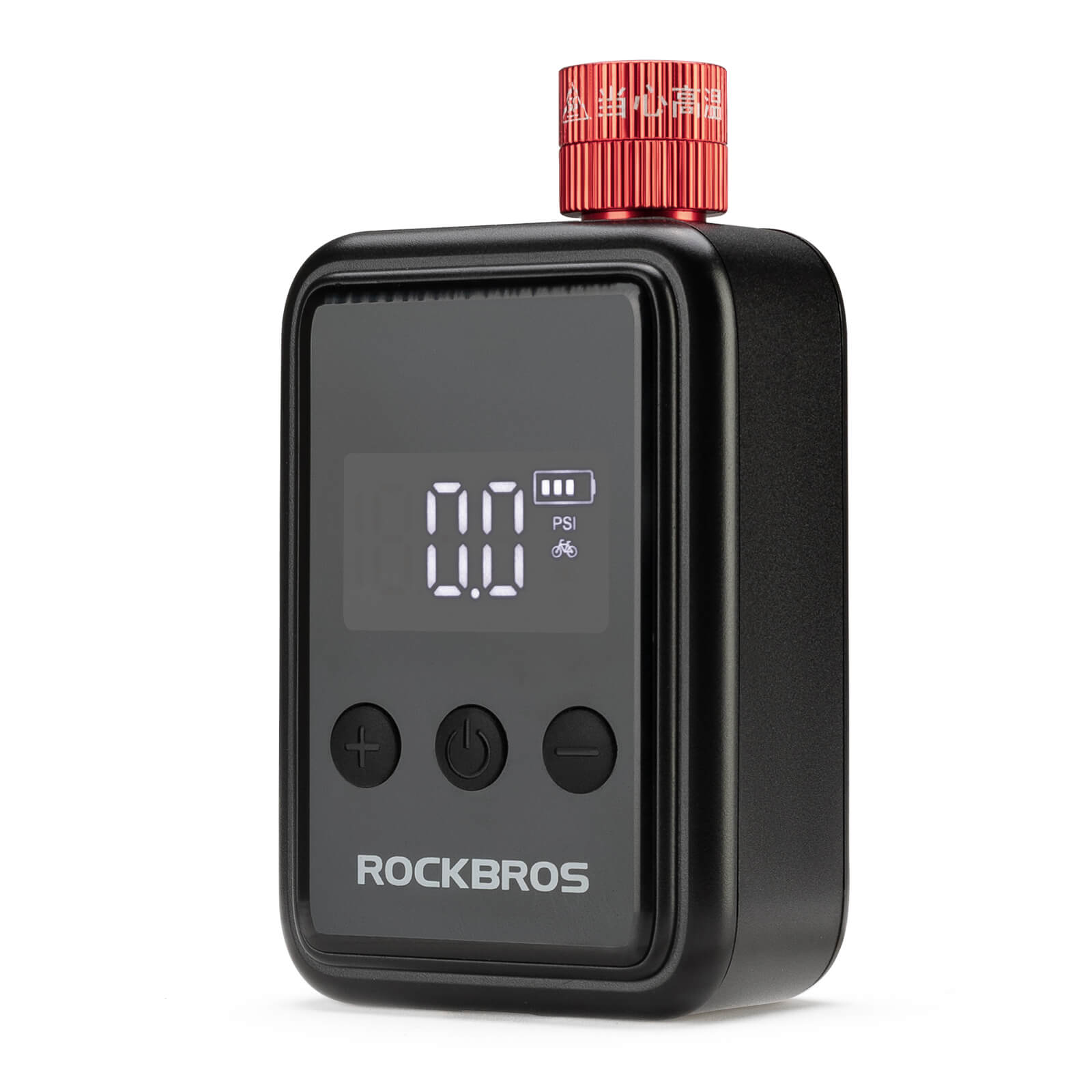 ROCKBROS HW140 mini electric bike pump with digital PSI display