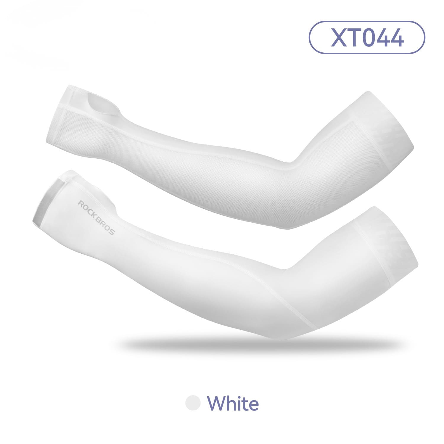 ROCKBROS Ice Silk Sun Protection Cycling Arm Sleeves for Summer Cycling and Outdoor Sports
#Style_XT044 White XL