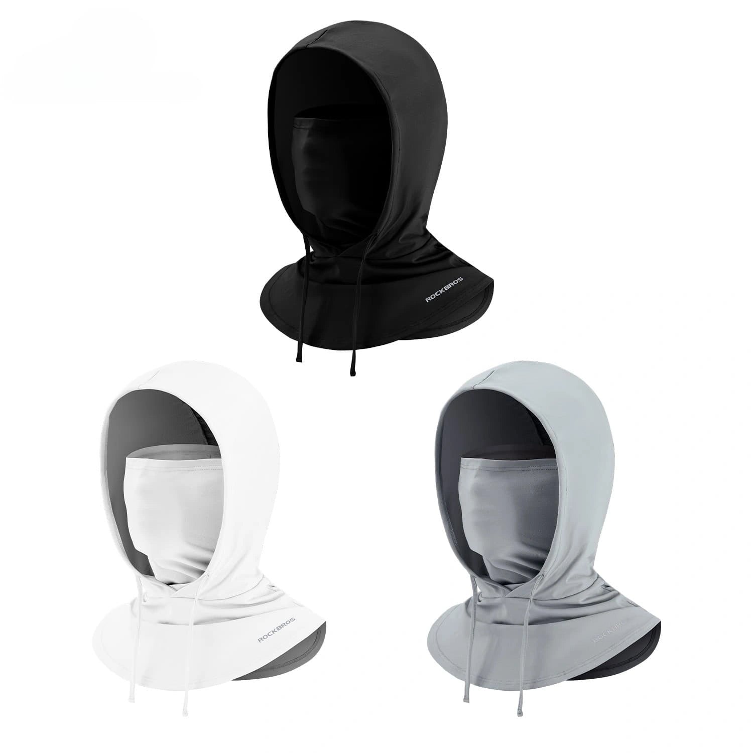 ice silk balaclava with uv sun protection breathable cooling face cover for cycling and outdoor use
Color_3 Pack (Light Gray+White +Black)