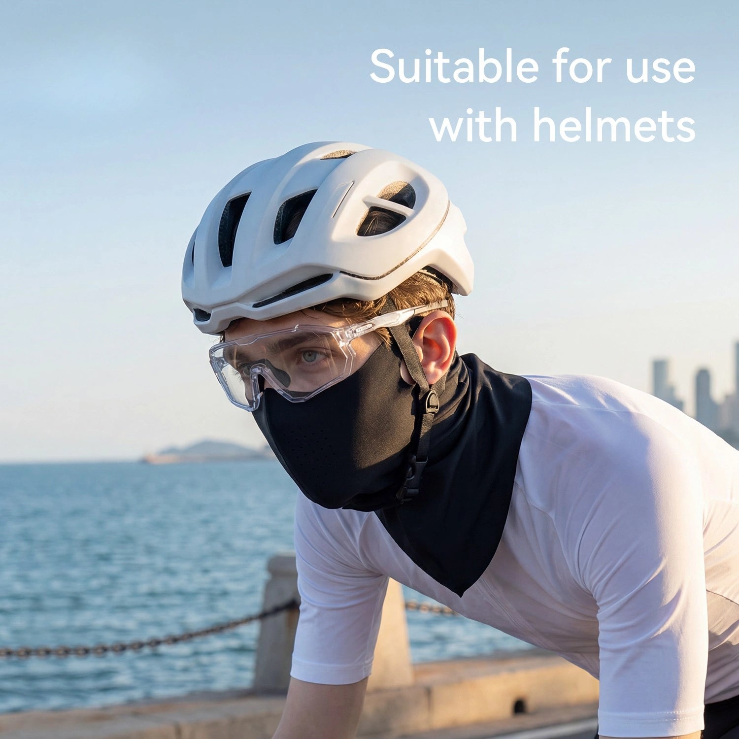ROCKBROS Ice Silk Sun Protection Face Mask with Breathable Vent Holes for Summer Cycling