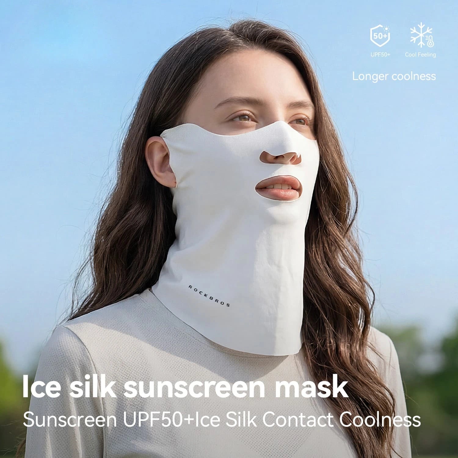 ice silk face mask with vent uv sun protection breathable cooling full coverage balaclava for outdoor cycling