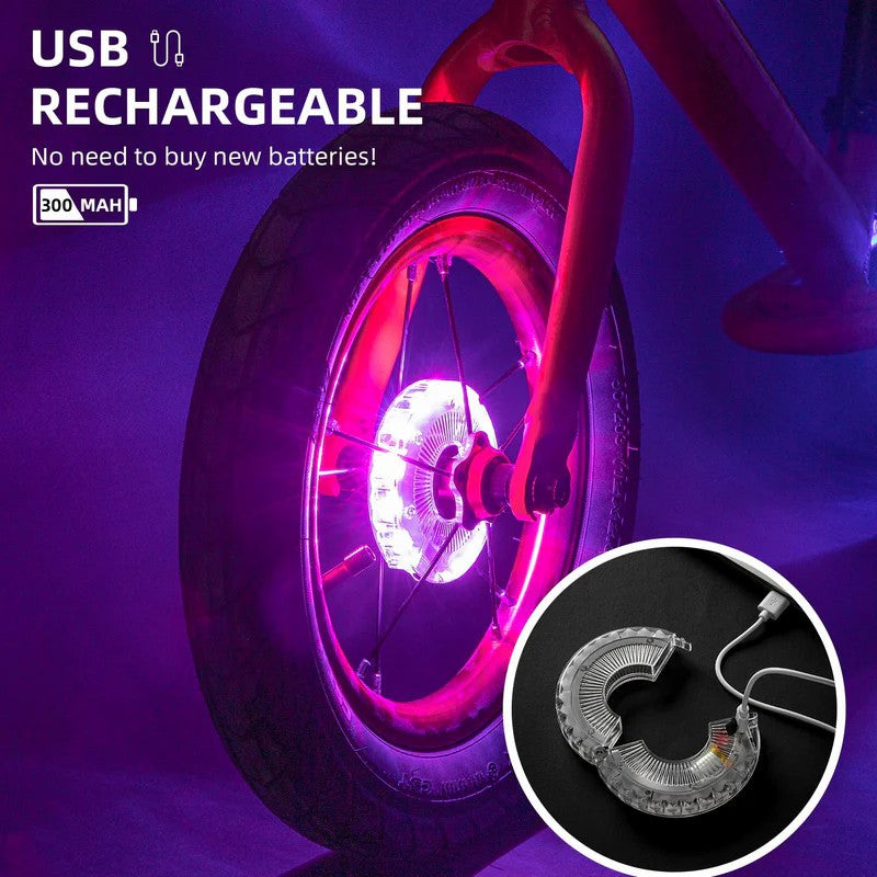 ROCKBROS kids bike hub light LED for children’s bicycle safety
