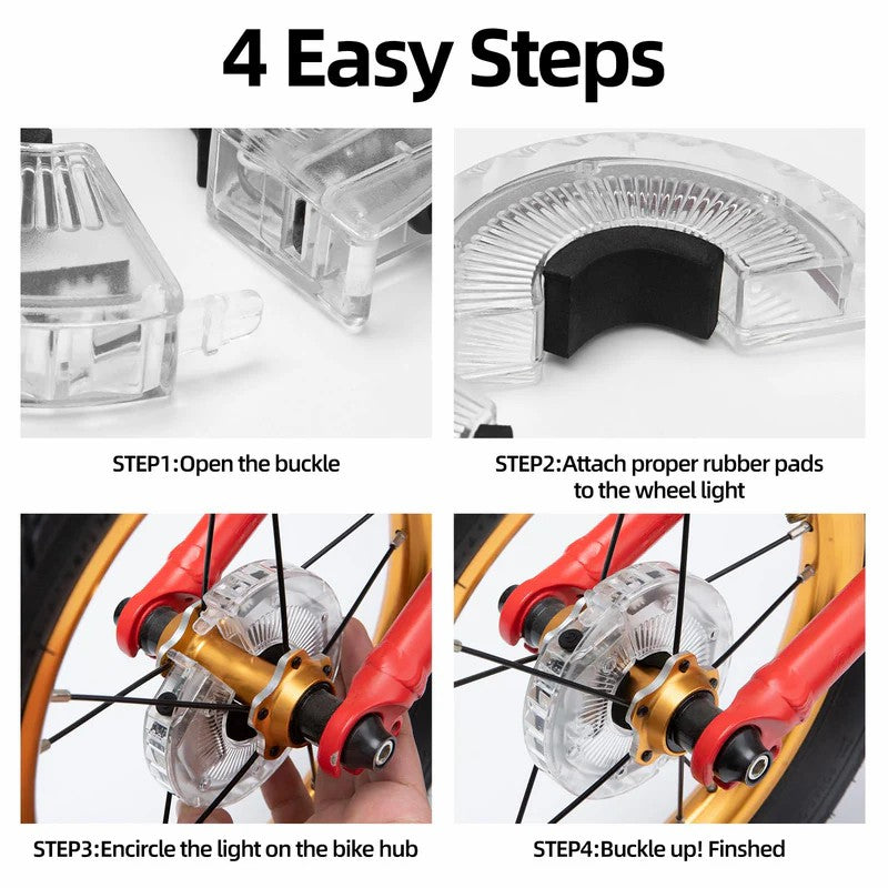 ROCKBROS kids bike hub light LED for children’s bicycle safety