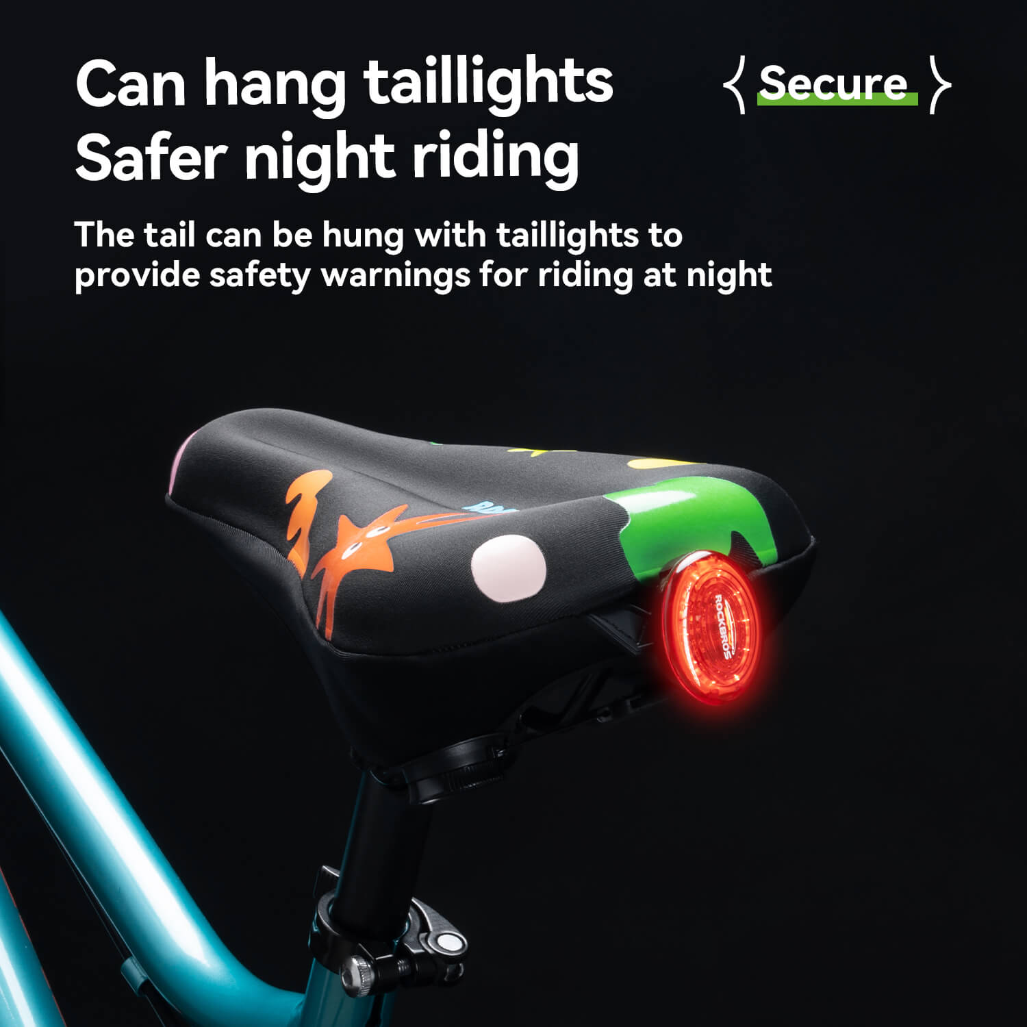 Durable and flexible ROCKBROS kids seat cover being twisted without losing its original shape.