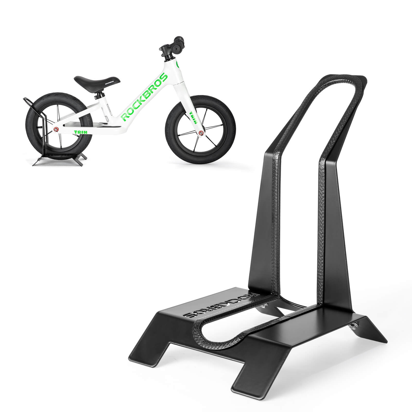 ROCKBROS 12 inch children's bicycle floor stand and scooter parking rack