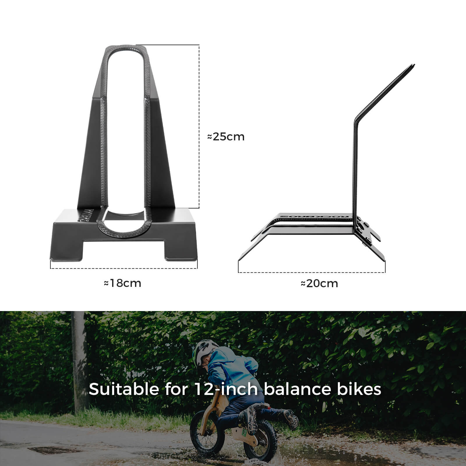 ROCKBROS 12 inch children's bicycle floor stand and scooter parking rack
#Color_Black