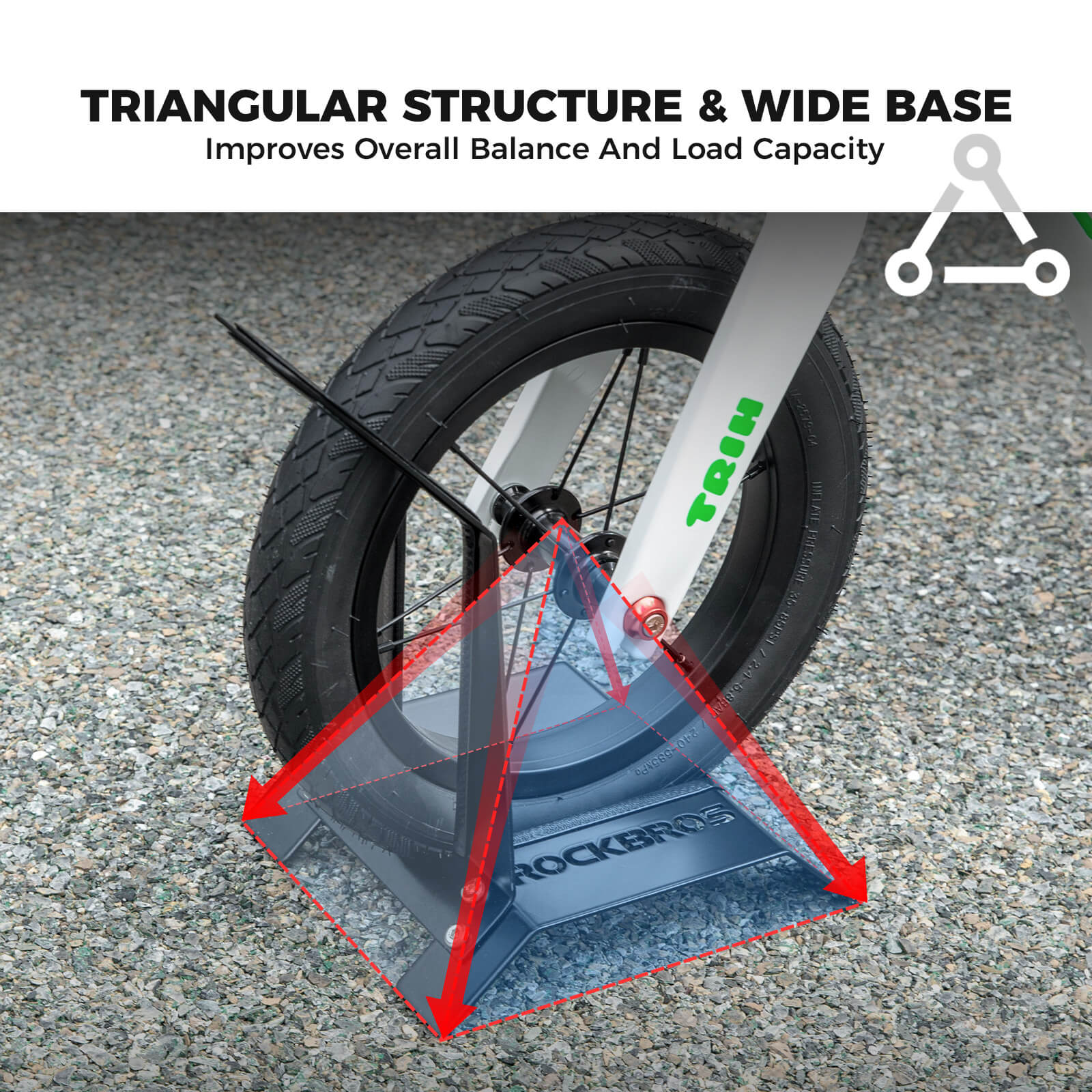 ROCKBROS 12 inch children's bicycle floor stand and scooter parking rack