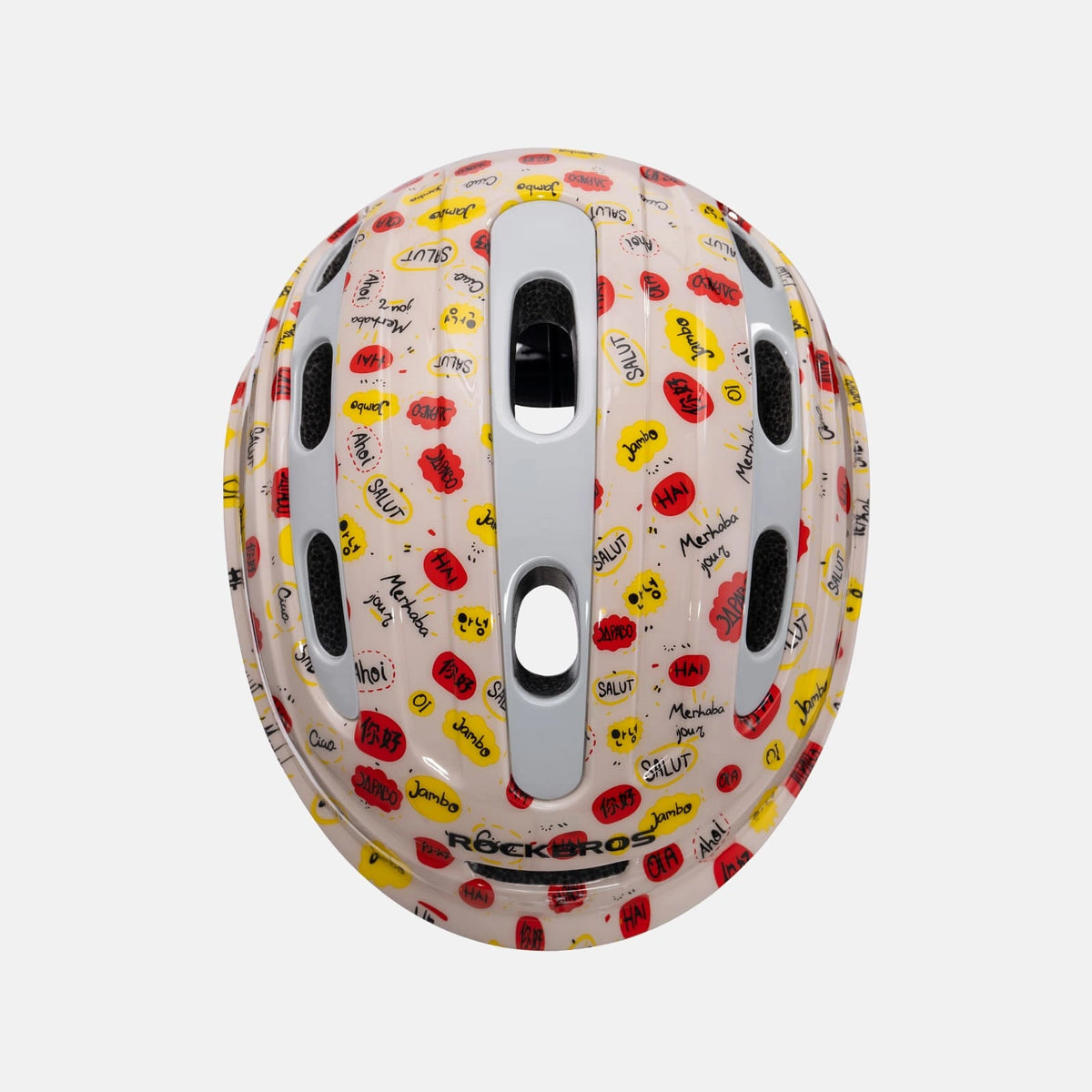 ROCKBROS kids and youth bike helmet with antibacterial liner, lightweight design
#Color_Hello