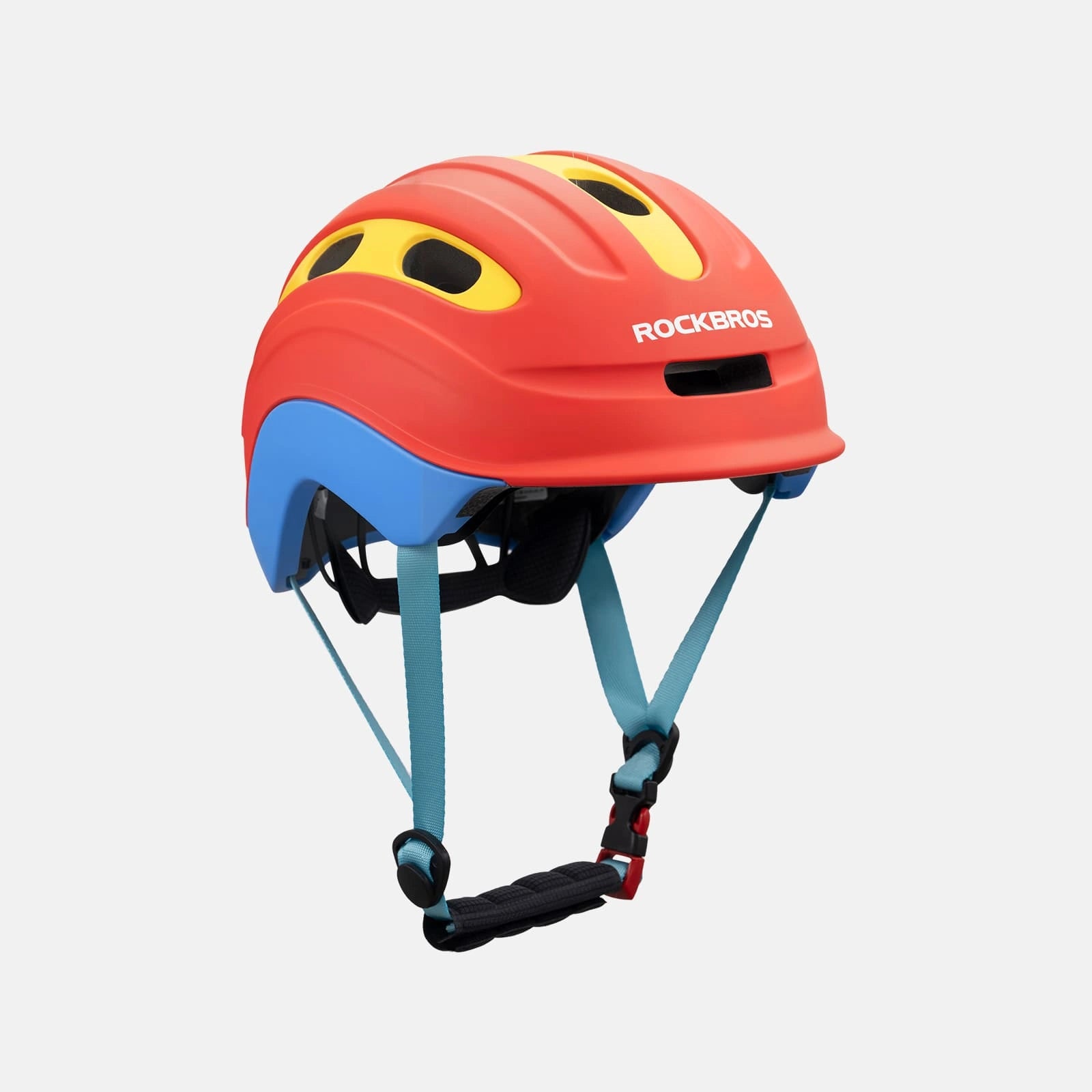ROCKBROS kids and youth bike helmet with antibacterial liner, lightweight design
#Color_Red