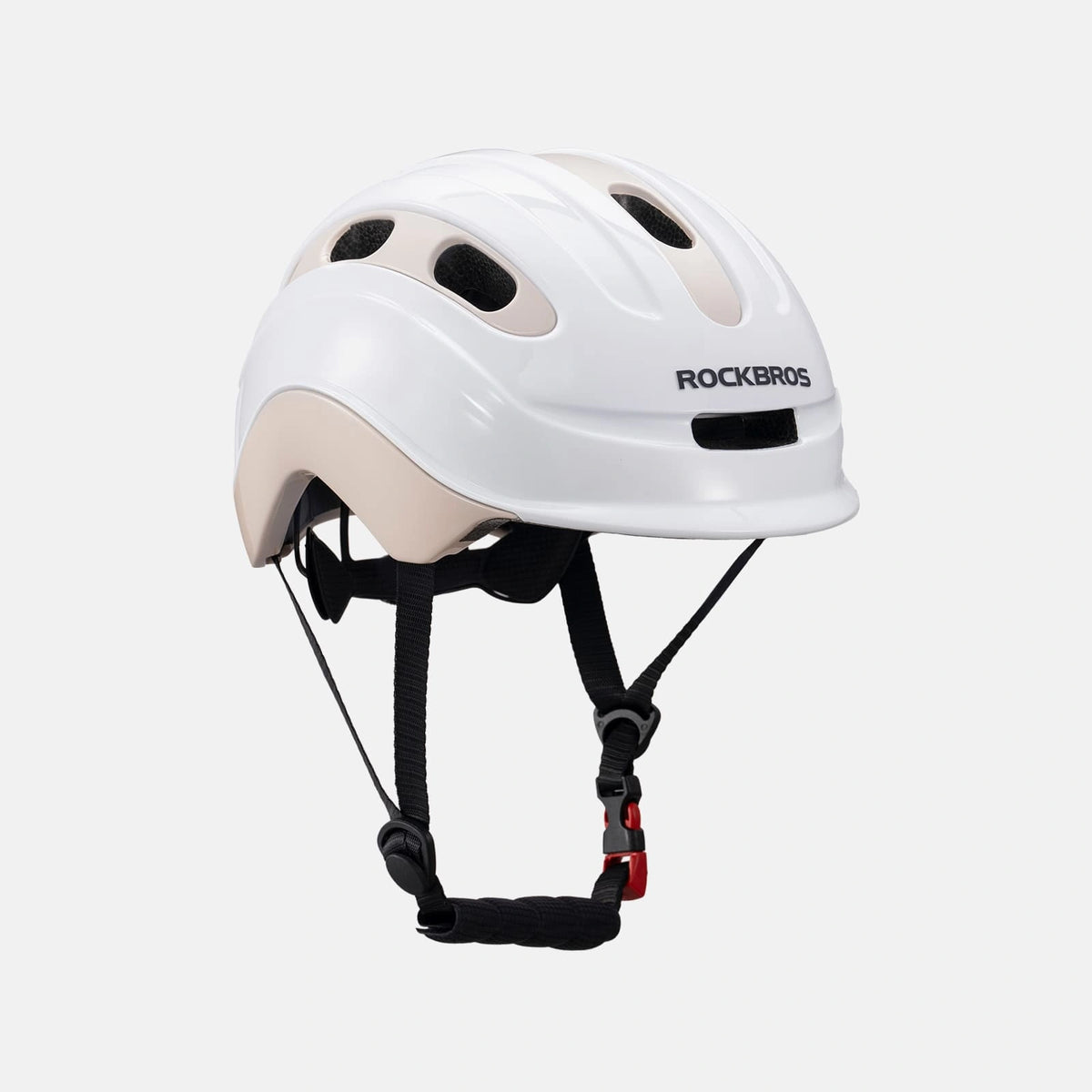ROCKBROS kids and youth bike helmet with antibacterial liner, lightweight design
#Color_White