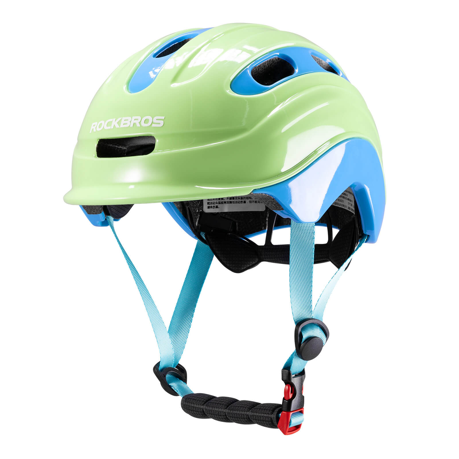 ROCKBROS kids and youth bike helmet with antibacterial liner, lightweight design
#Color_Green