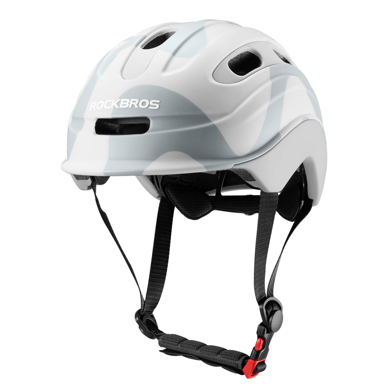 ROCKBROS kids and youth bike helmet with antibacterial liner, lightweight design
#Color_Gray