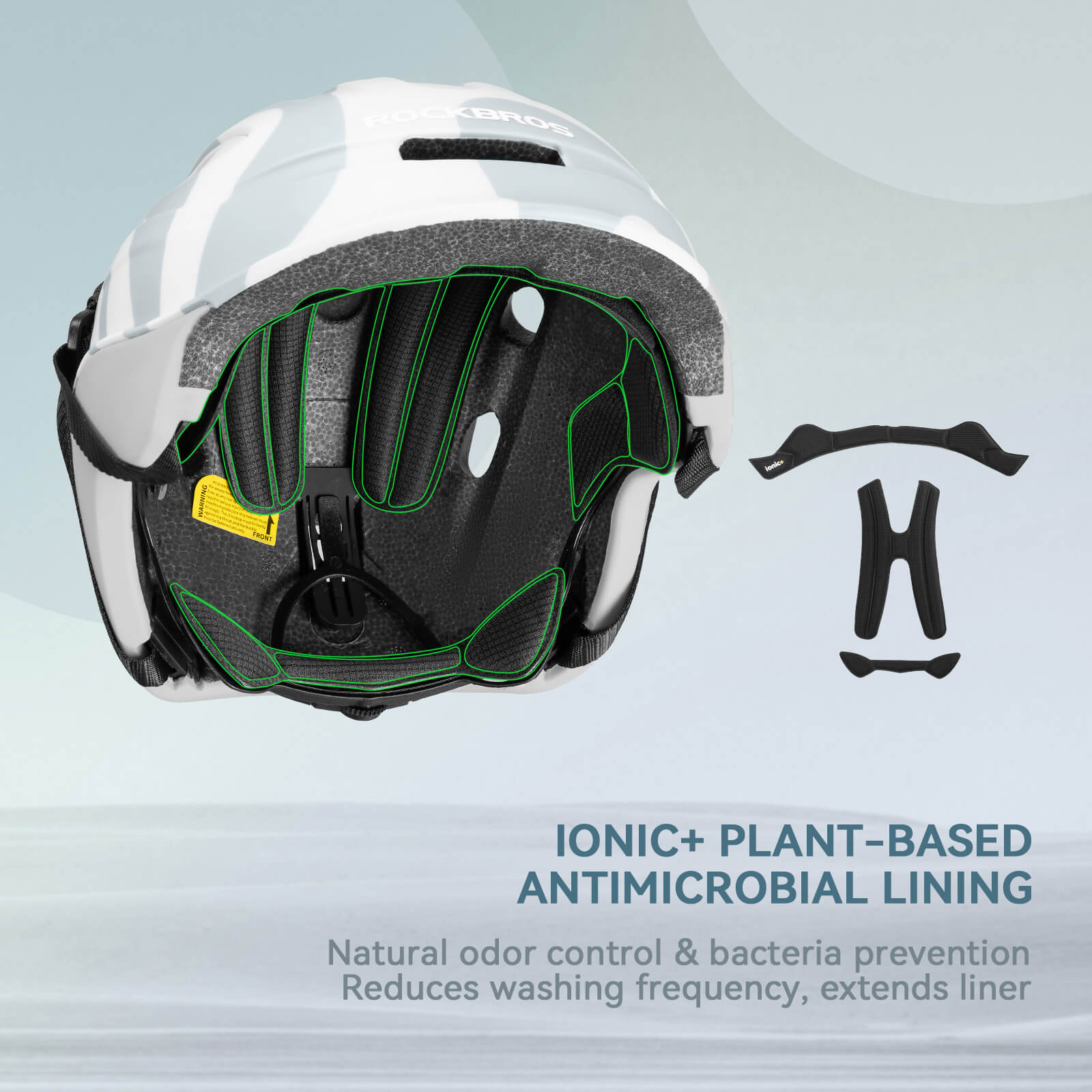 ROCKBROS kids and youth bike helmet with antibacterial liner, lightweight design