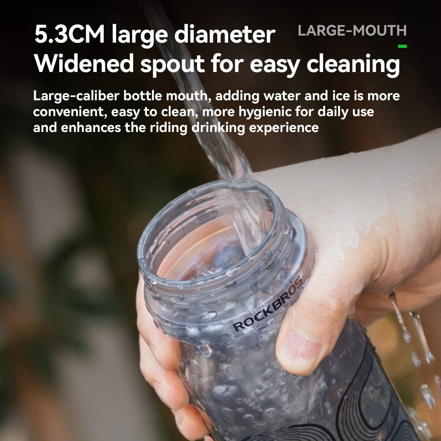 Large Capacity Squeeze Cycling Water Bottle