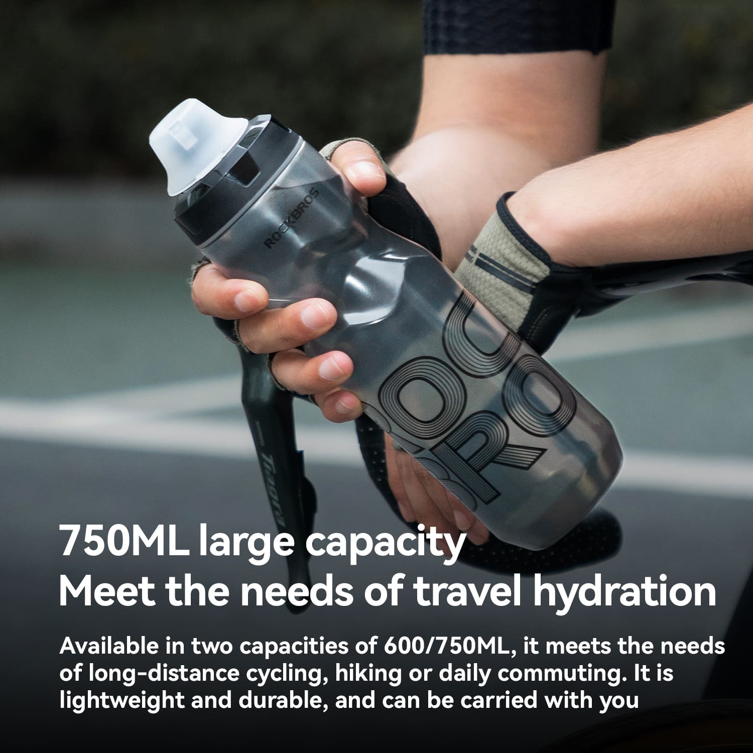 Large Capacity Squeeze Cycling Water Bottle
