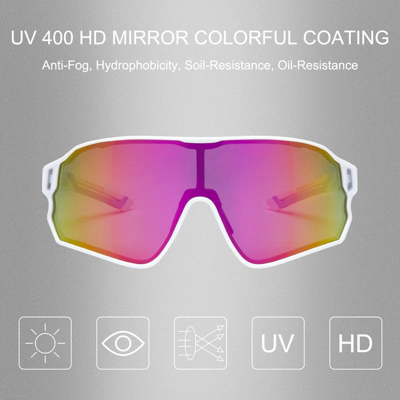 ROCKBROS cycling sunglasses polarized with UV protection for outdoor riding
#Color_White
