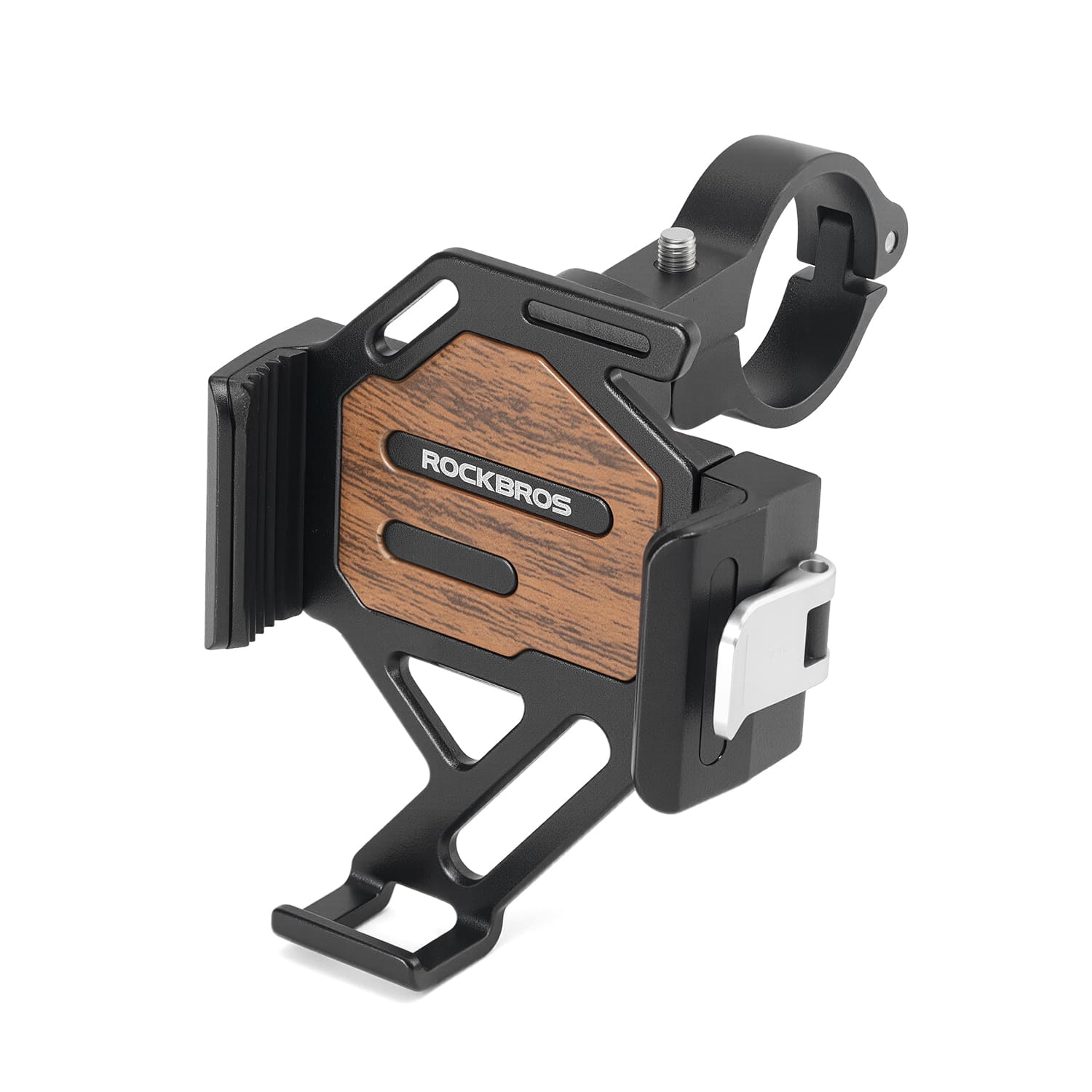 ROCKBROS Lightweight Quick-Release Aluminum Bike Phone Mount With Adjustable Clamp and Anti-Slip Design