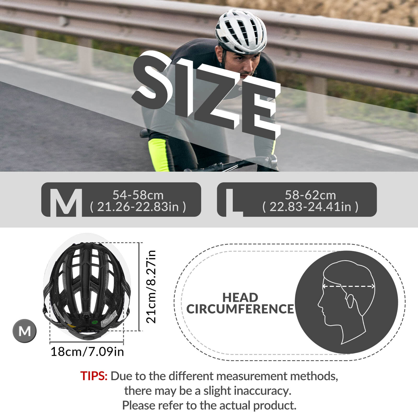 ROCKBROS LK-11 Anquetil lightweight road and MTB bike helmet with aerodynamic design and all-in-one molded shell for cycling safety
#Color_White