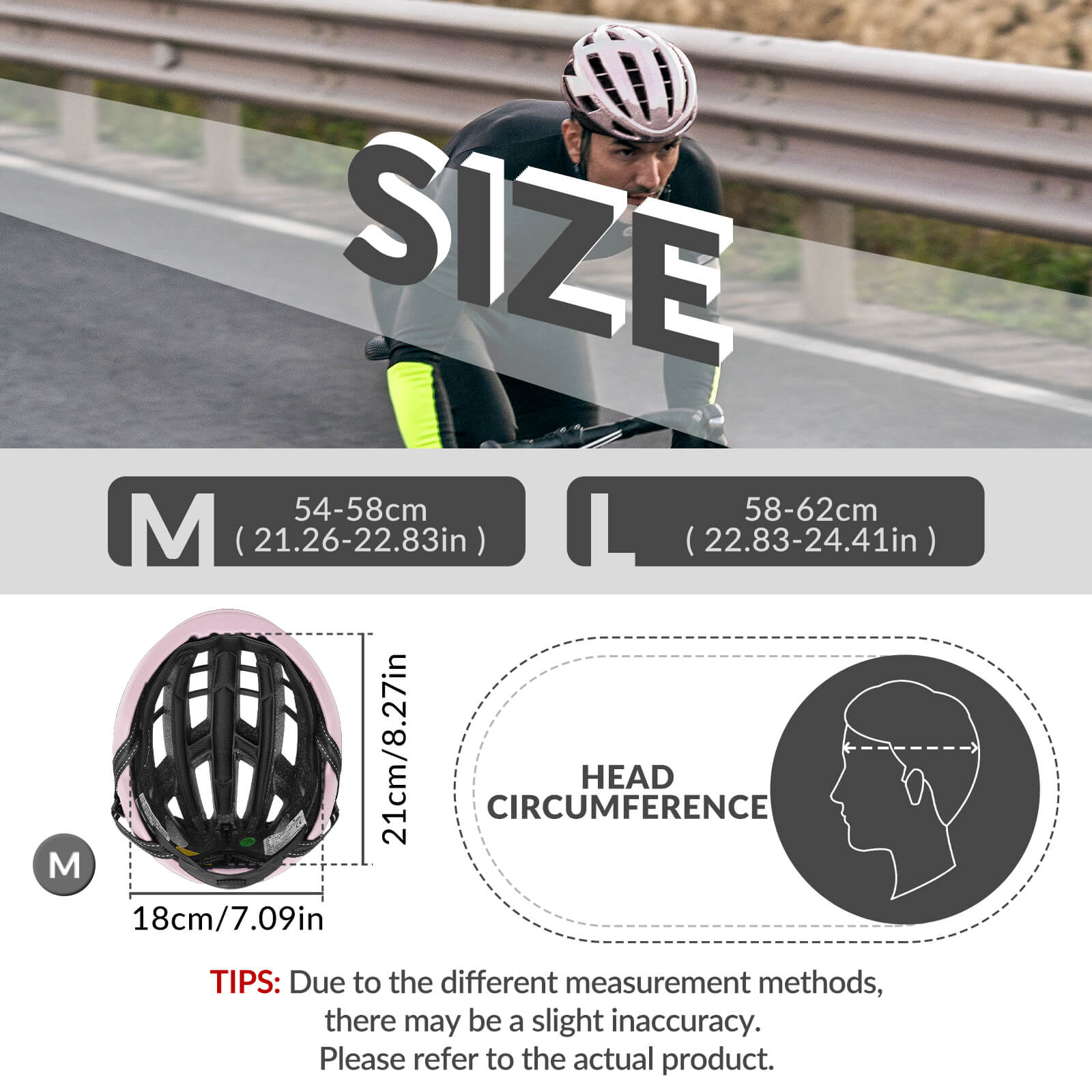ROCKBROS LK-11 Anquetil lightweight road and MTB bike helmet with aerodynamic design and all-in-one molded shell for cycling safety
#Color_Pink