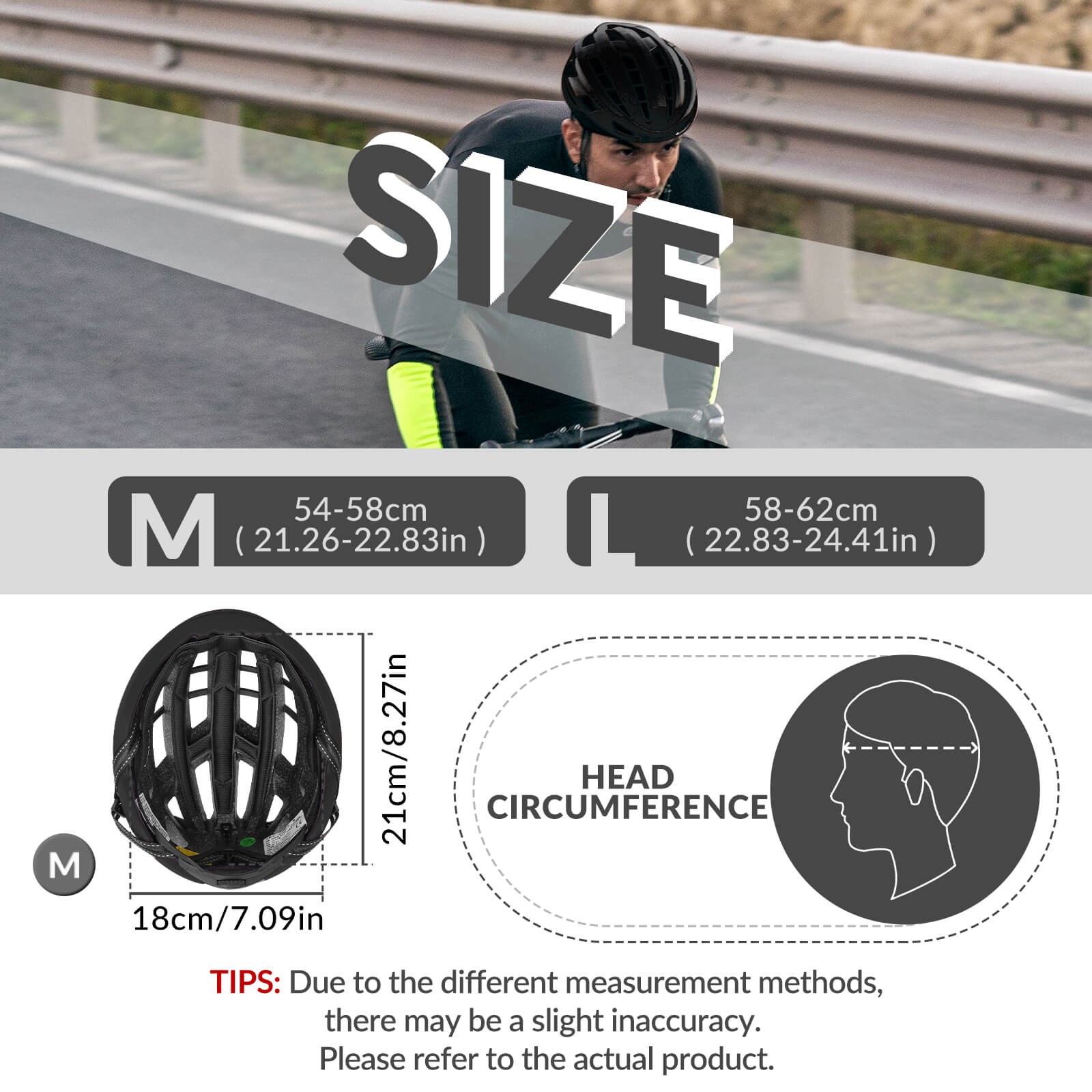 ROCKBROS LK-11 Anquetil lightweight road and MTB bike helmet with aerodynamic design and all-in-one molded shell for cycling safety
#Color_Black