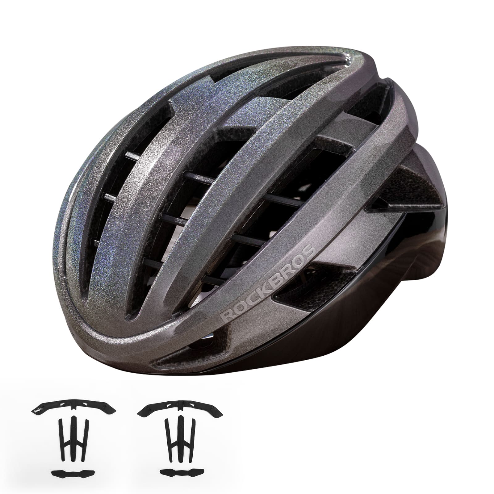 ROCKBROS LK-11 Anquetil lightweight road and MTB bike helmet with aerodynamic design and all-in-one molded shell for cycling safety
#Color_Titanium