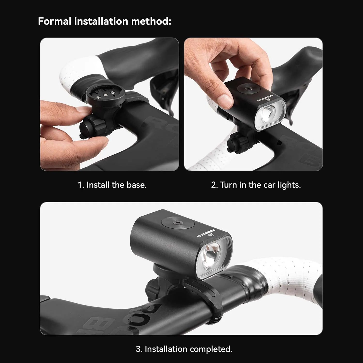 ROCKBROS M5 Bike Front Light with Dual Mounting Options