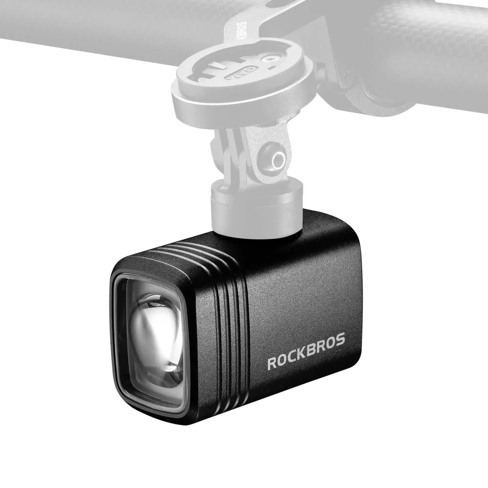 ROCKBROS M6 smart bike front light with anti-glare lens, 1000 lumen output, and USB-C rechargeable battery
#Color_Black