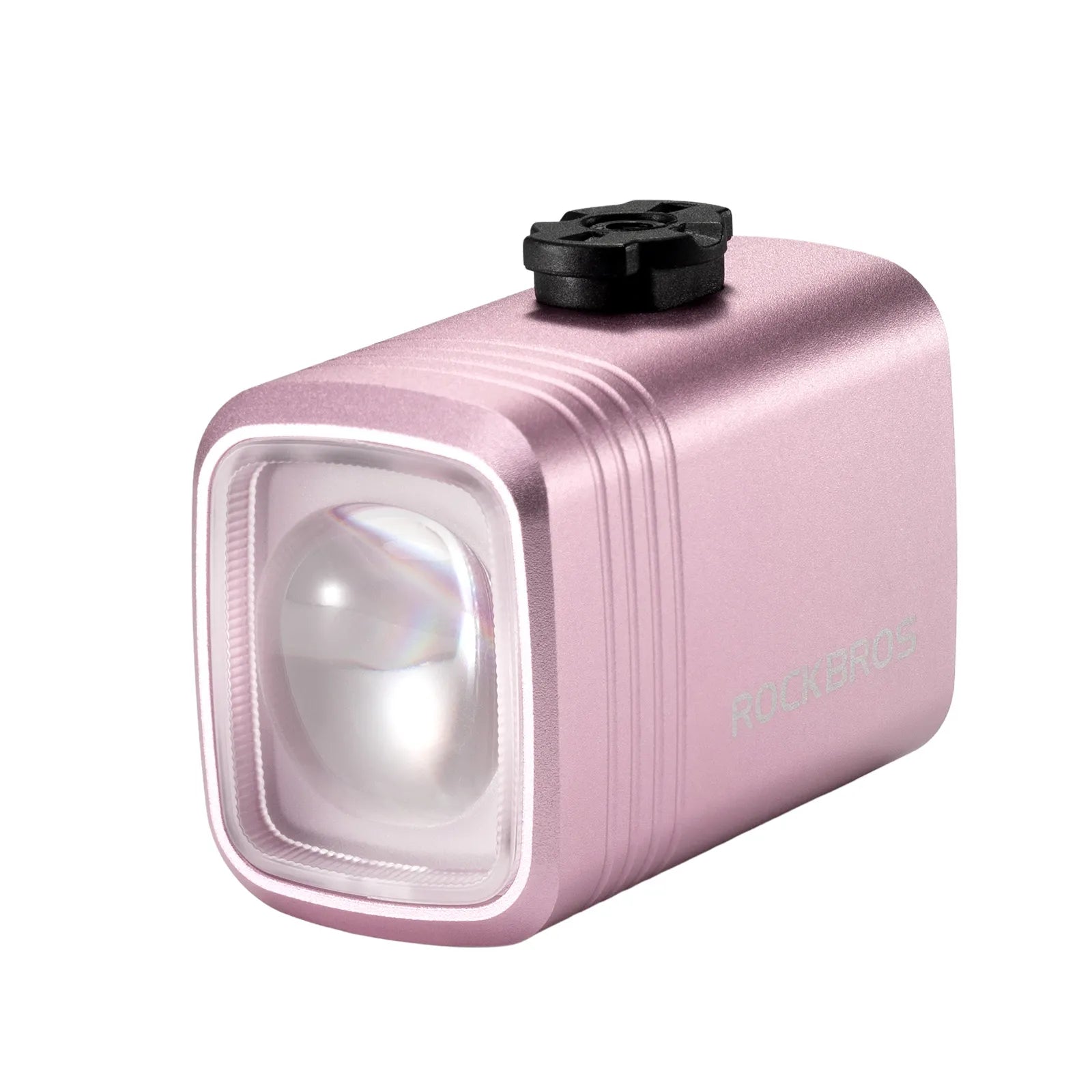 ROCKBROS M6 smart bike front light with anti-glare lens, 1000 lumen output, and USB-C rechargeable battery
#Color_Pink