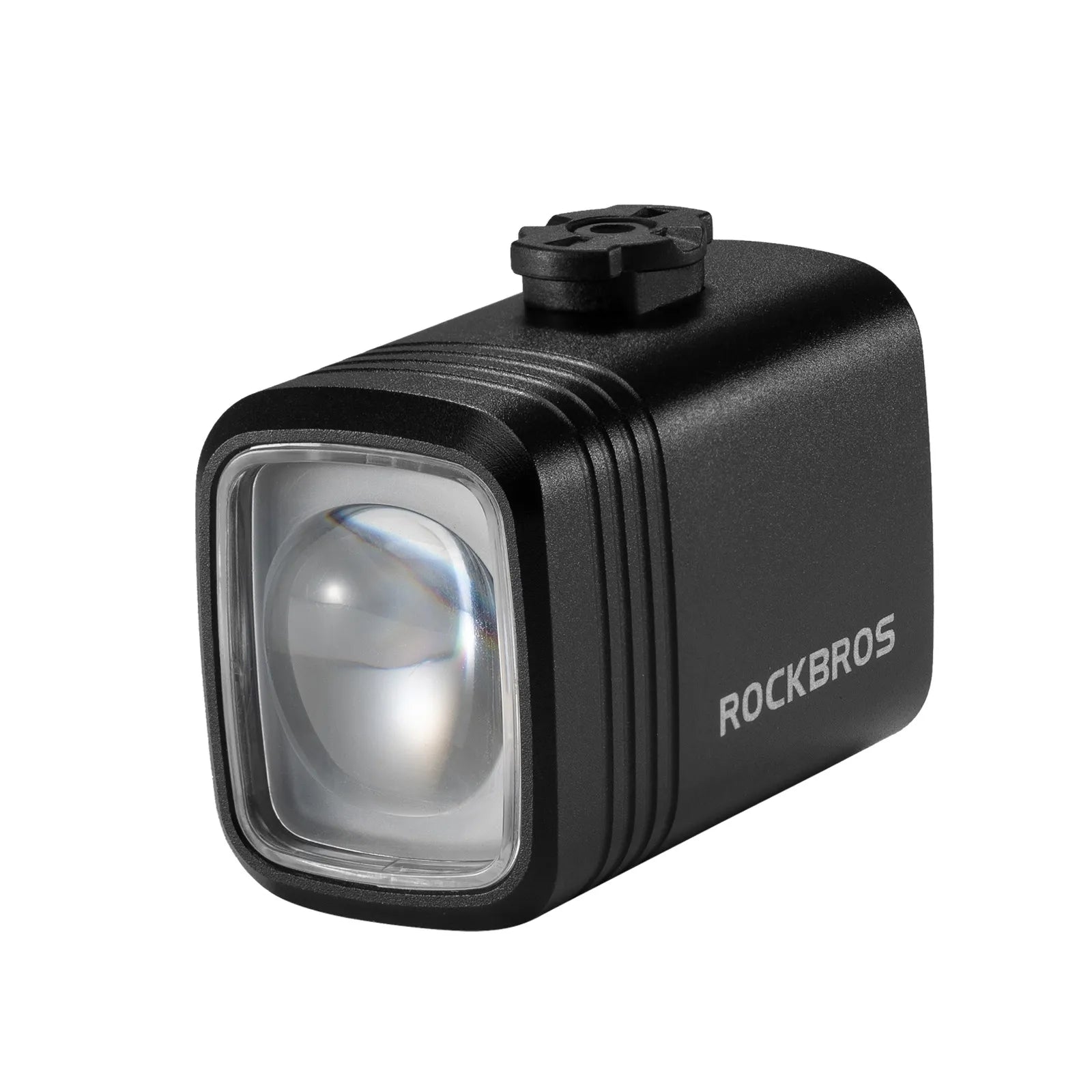ROCKBROS M6 smart bike front light with anti-glare lens, 1000 lumen output, and USB-C rechargeable battery
#Color_Black