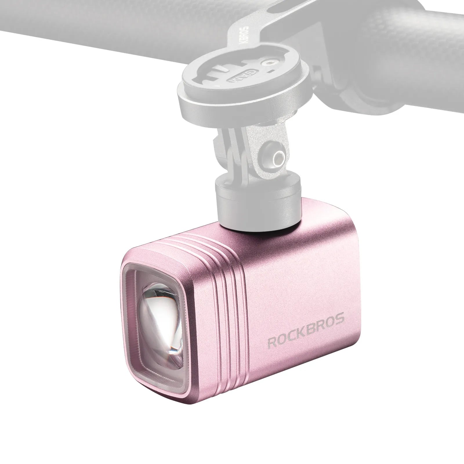 ROCKBROS M6 smart bike front light with anti-glare lens, 1000 lumen output, and USB-C rechargeable battery
#Color_Pink