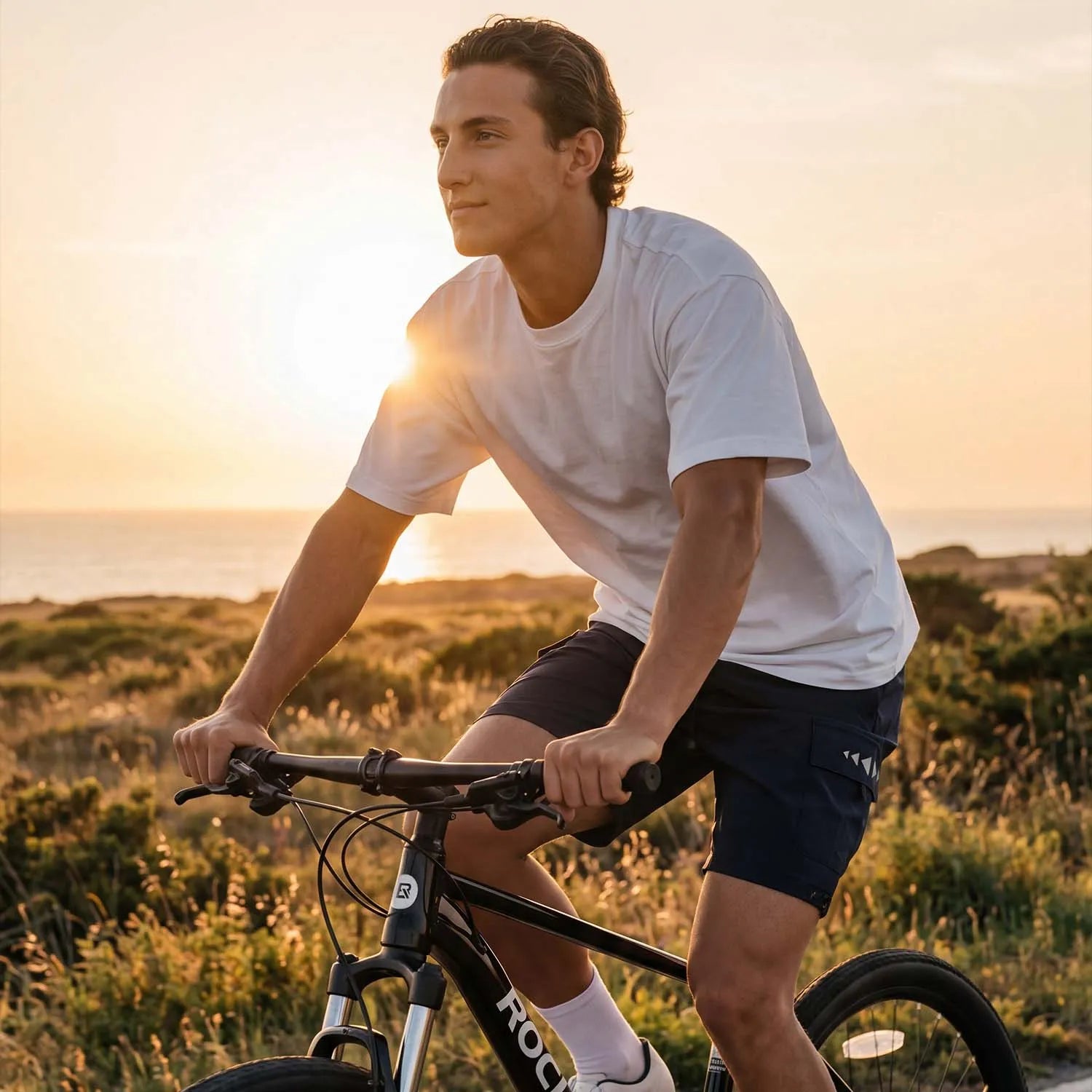 ROCKBROS Men's 2-in-1 Padded Cycling Shorts with Detachable Liner for Road, MTB, Gravel, and E-Bike Riding